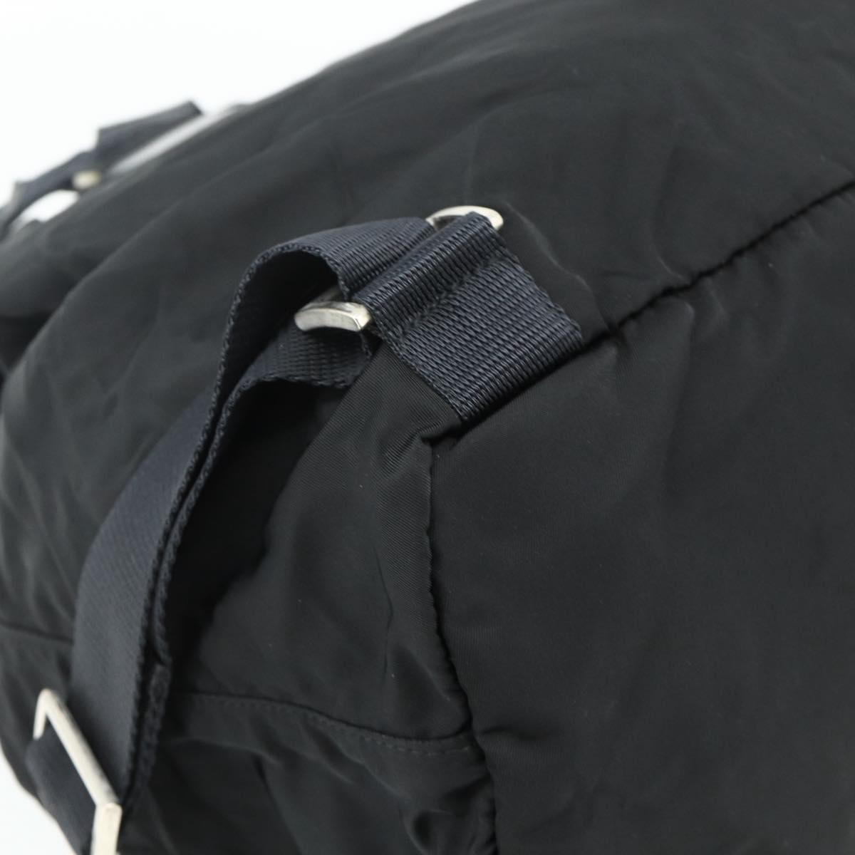 PRADA Backpack Nylon Black Silver Auth bs35153