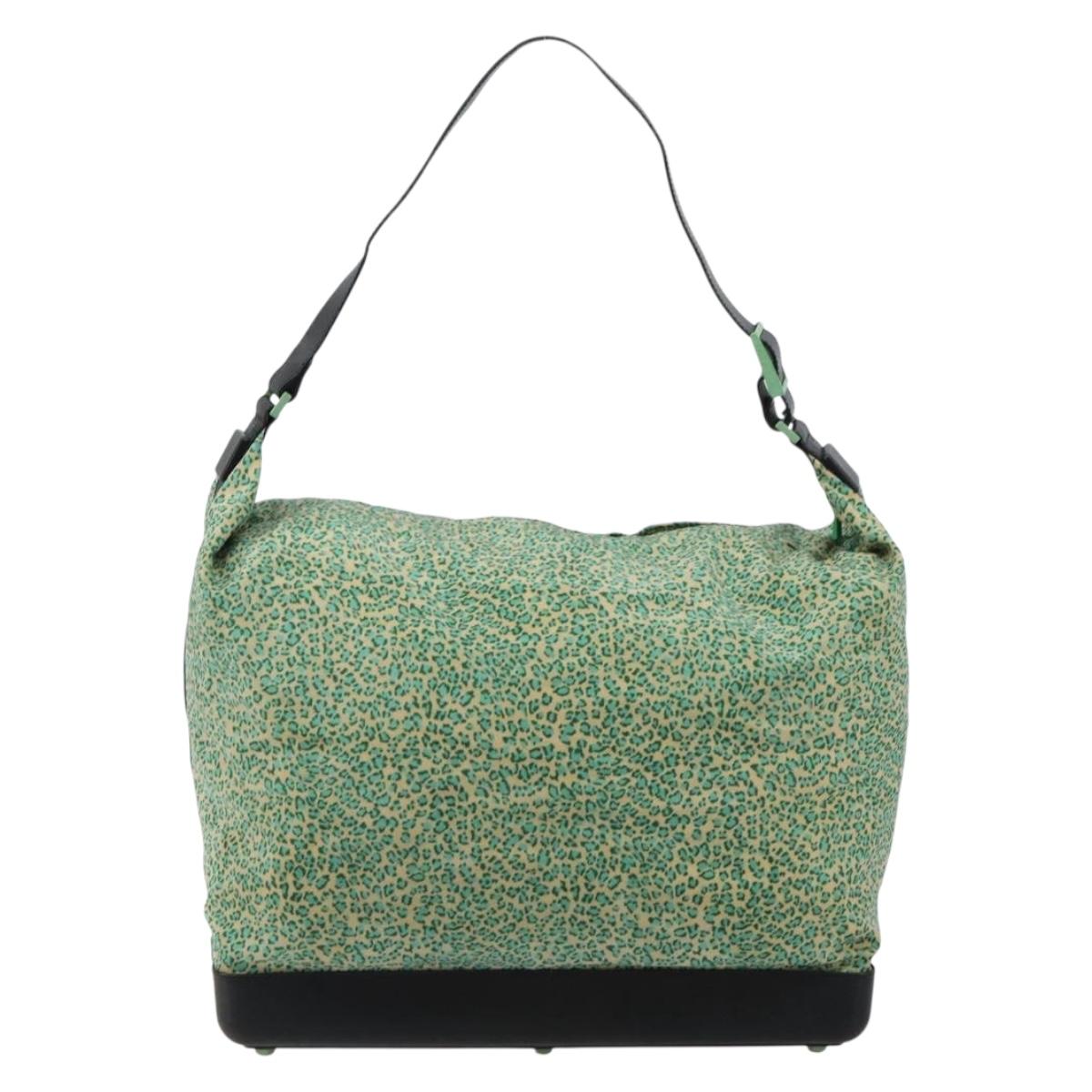 BOTTEGA VENETA Shoulder Bag Nylon Green Auth bs35159