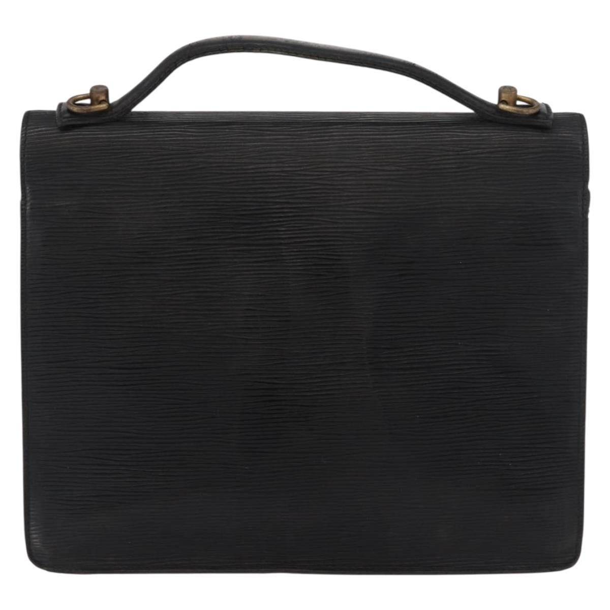 LOUIS VUITTON Epi Monceau 28 Hand Bag Black M52122 LV Auth bs35160