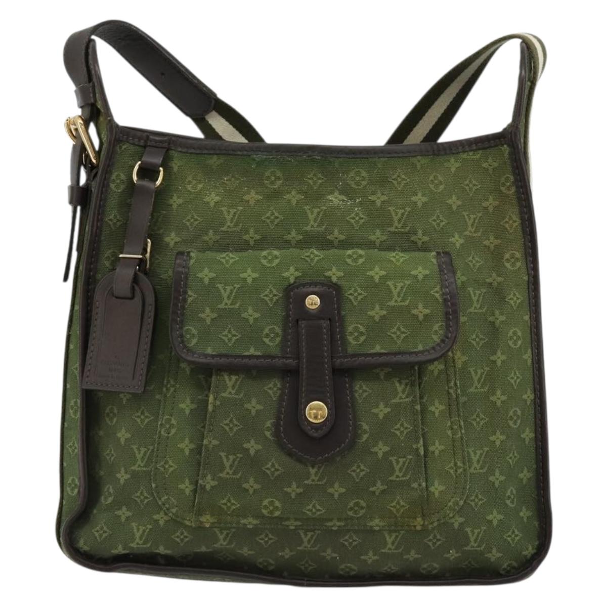 LOUIS VUITTON Monogram Mini Besace Mary Kate Bag TST Khaki M92322 Auth bs35166