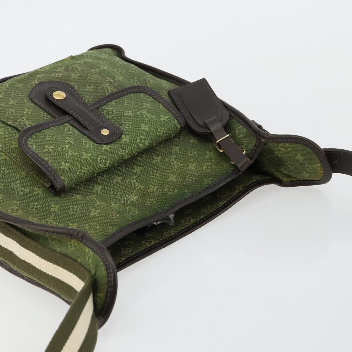 LOUIS VUITTON Monogram Mini Besace Mary Kate Bag TST Khaki M92322 Auth bs35166