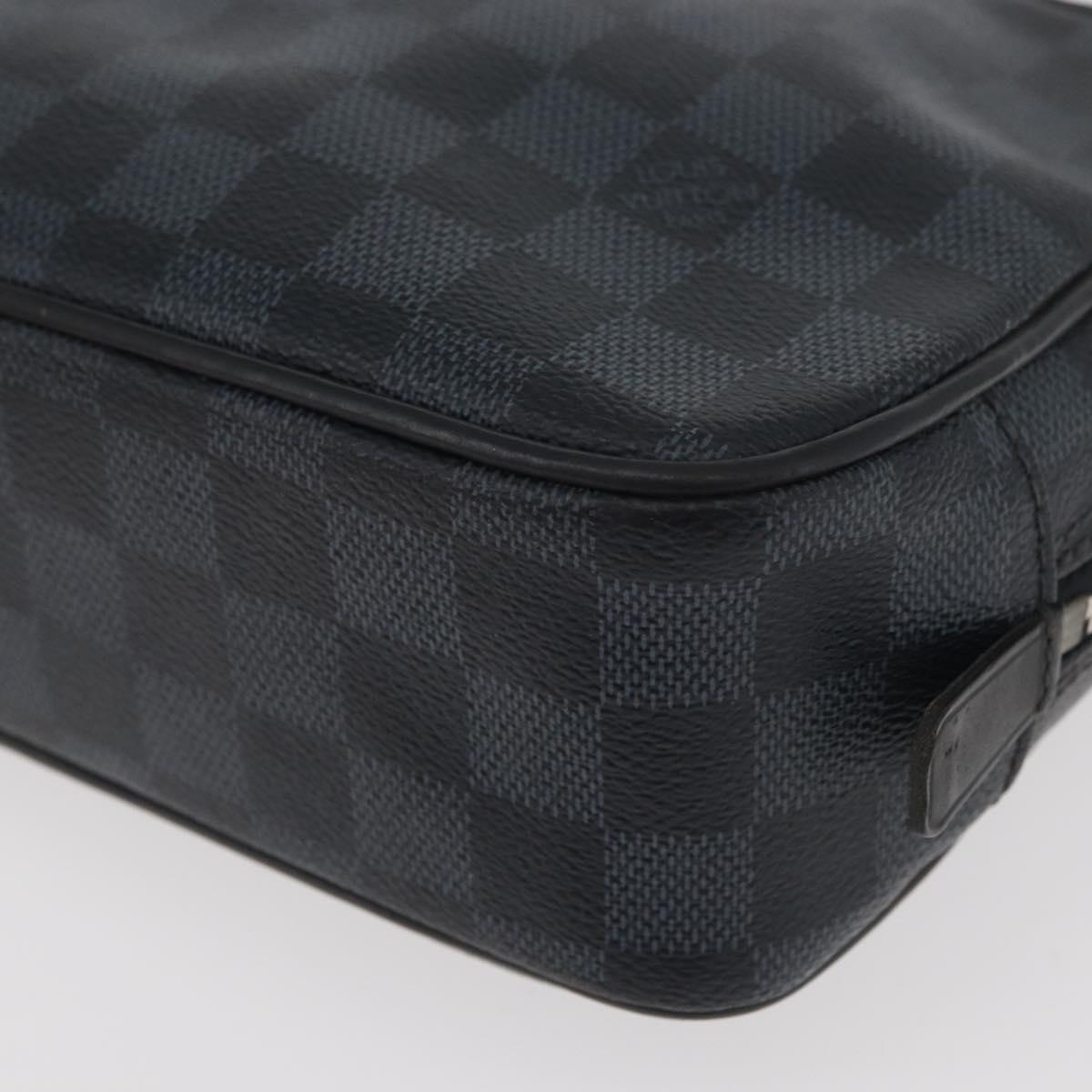 LOUIS VUITTON Damier Graphite Trousse Toilette GM Bag N47521 LV Auth bs35168