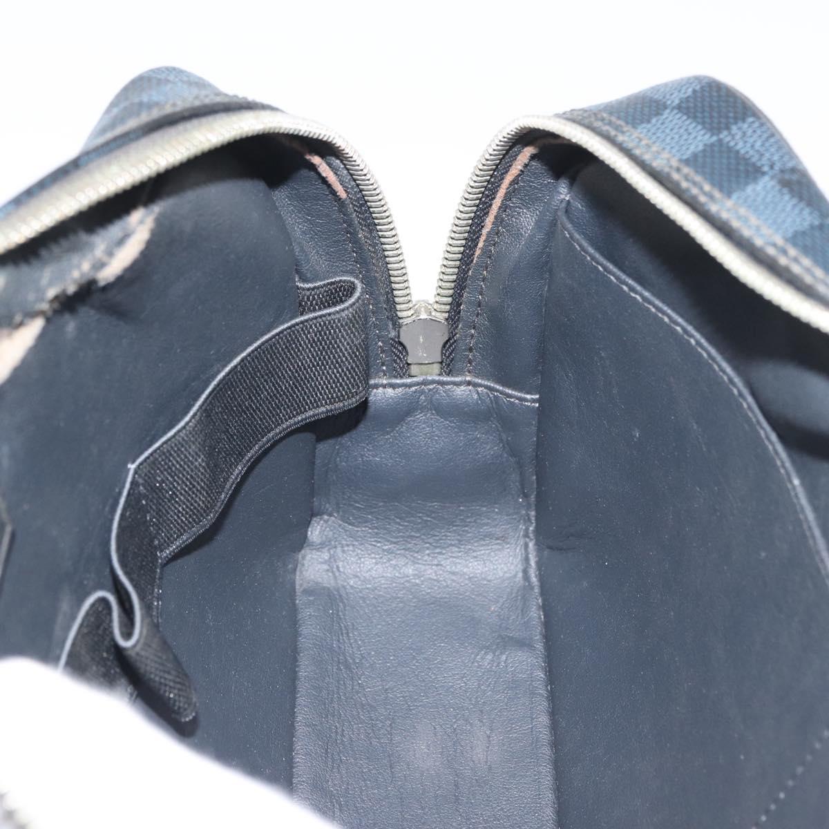 LOUIS VUITTON Damier Graphite Trousse Toilette GM Bag N47521 LV Auth bs35168