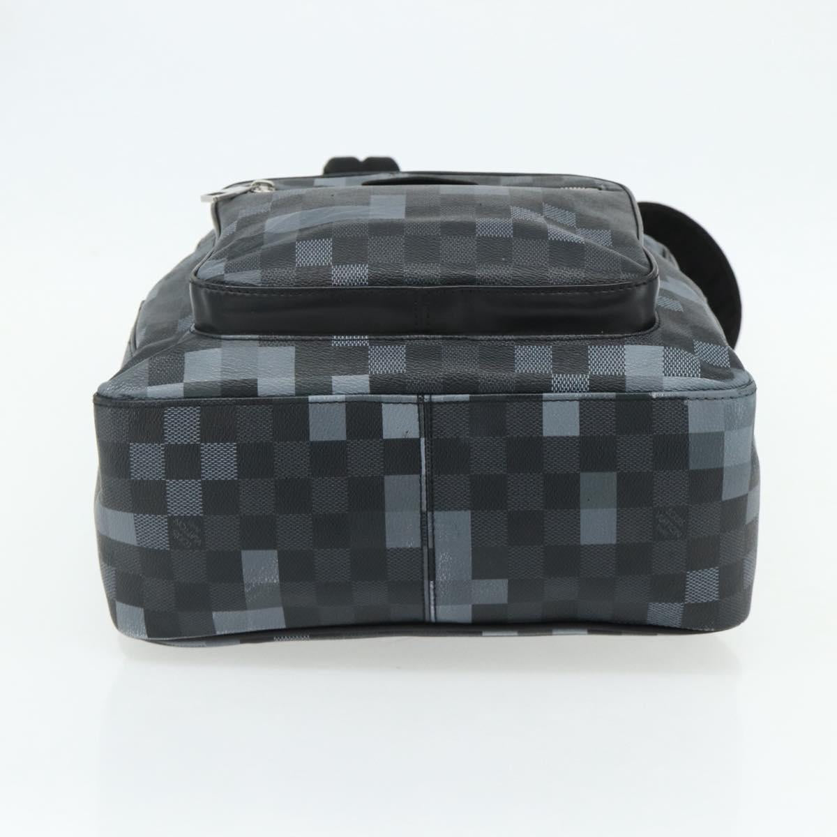 LOUIS VUITTON Damier Graphite Pixel George Backpack N40084 LV Auth bs35170