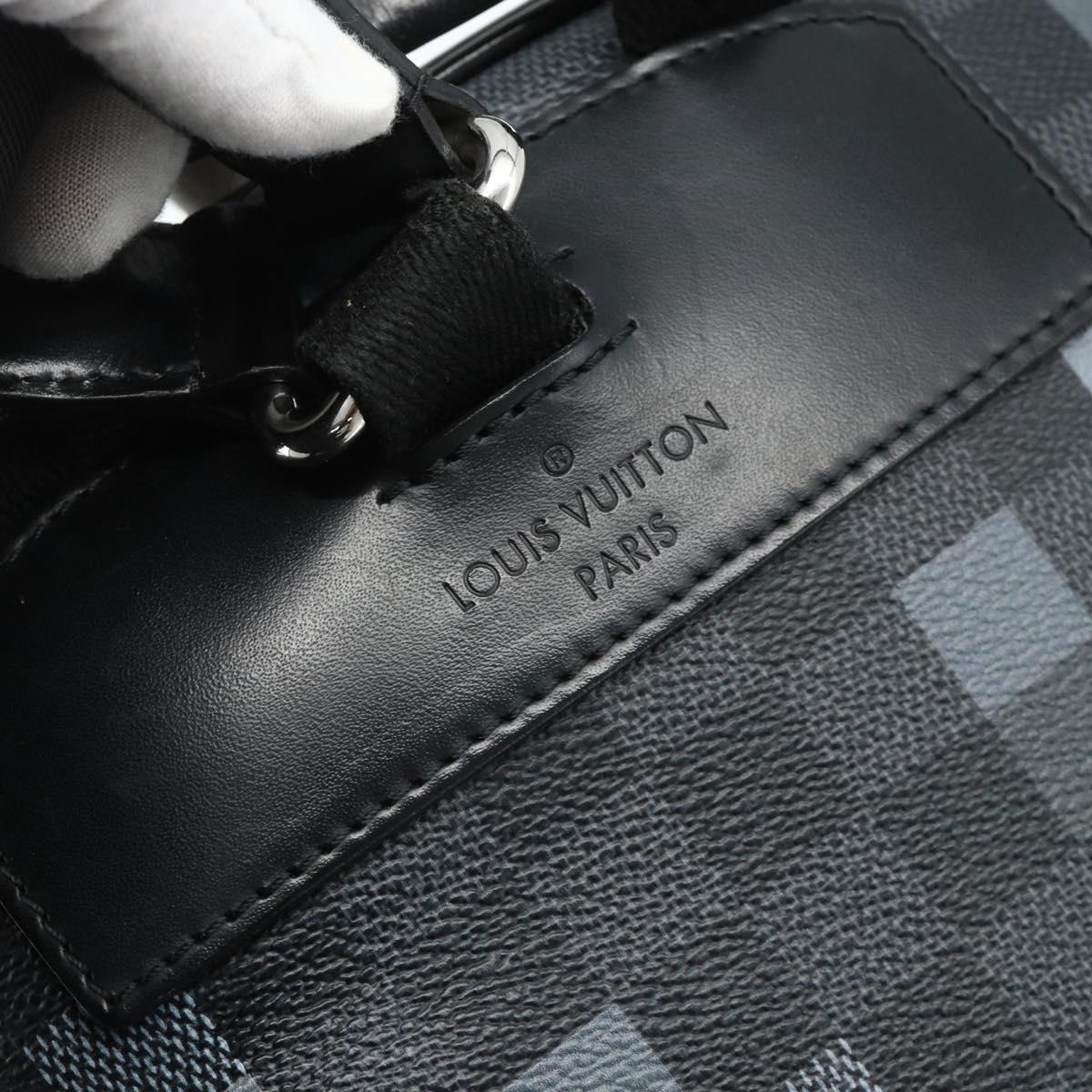 LOUIS VUITTON Damier Graphite Pixel George Backpack N40084 LV Auth bs35170