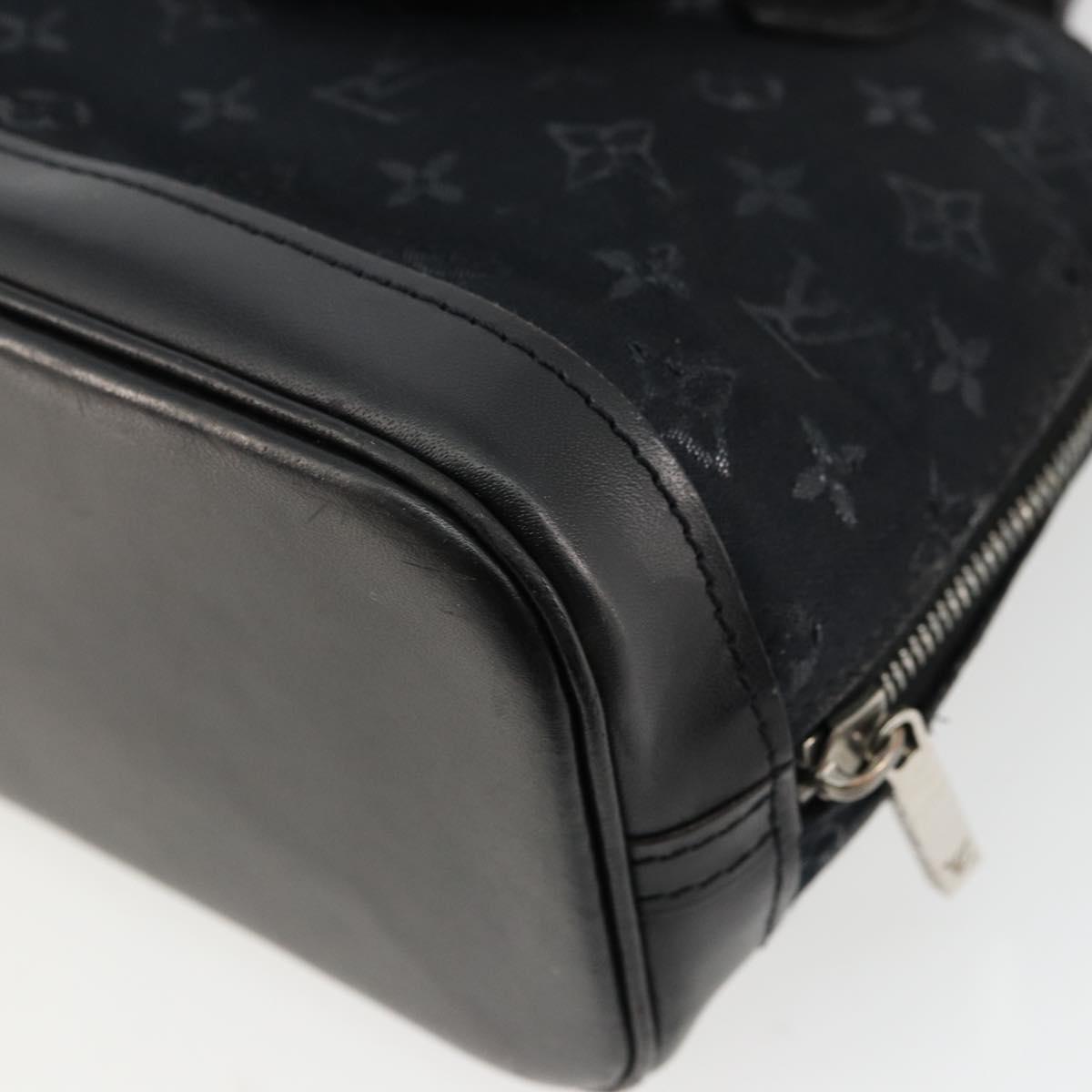 LOUIS VUITTON Monogram Satin Little Alma Hand Bag Black M92146 LV Auth bs35176