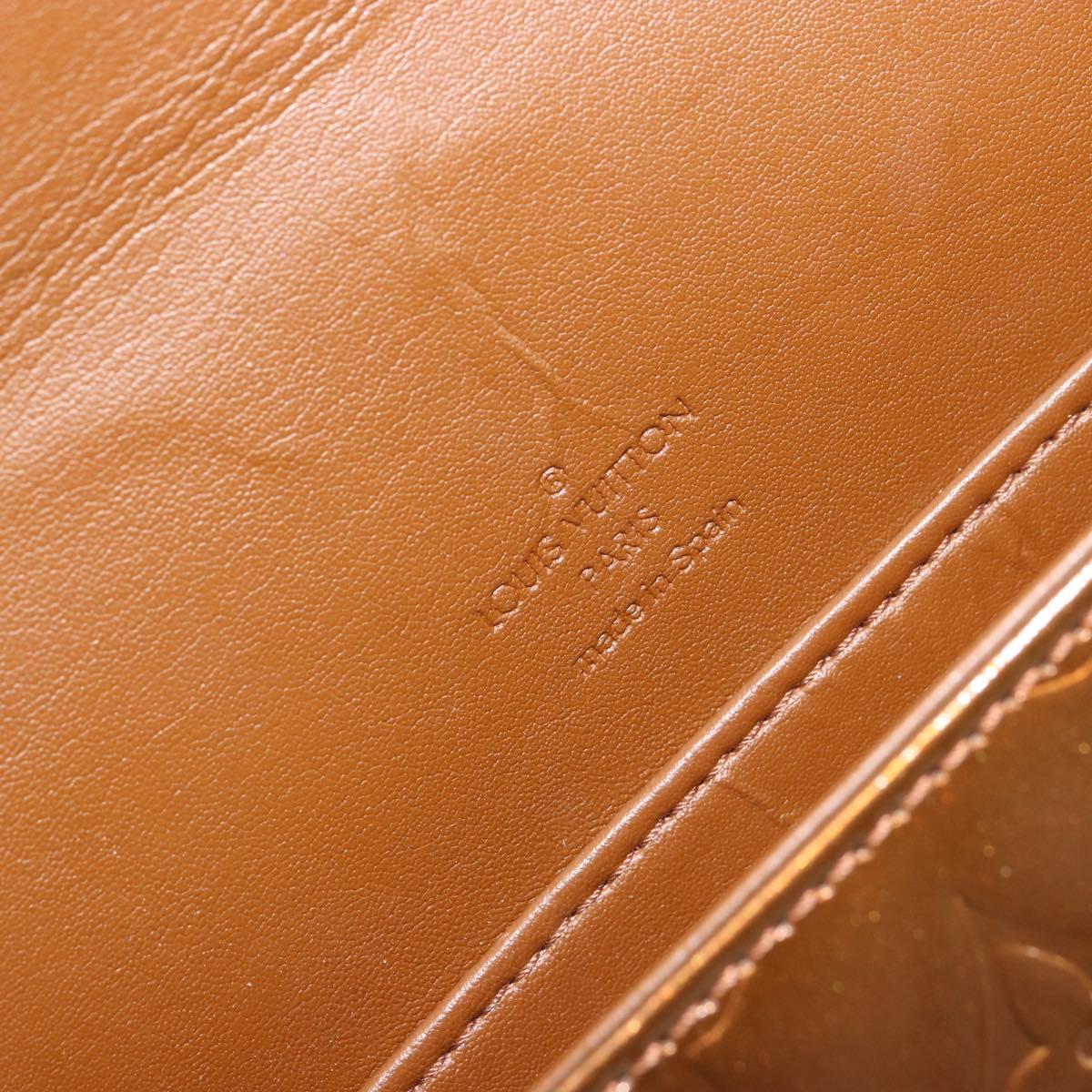LOUIS VUITTON Monogram Vernis Thompson Street Bag Bronze M91124 LV Auth bs35184