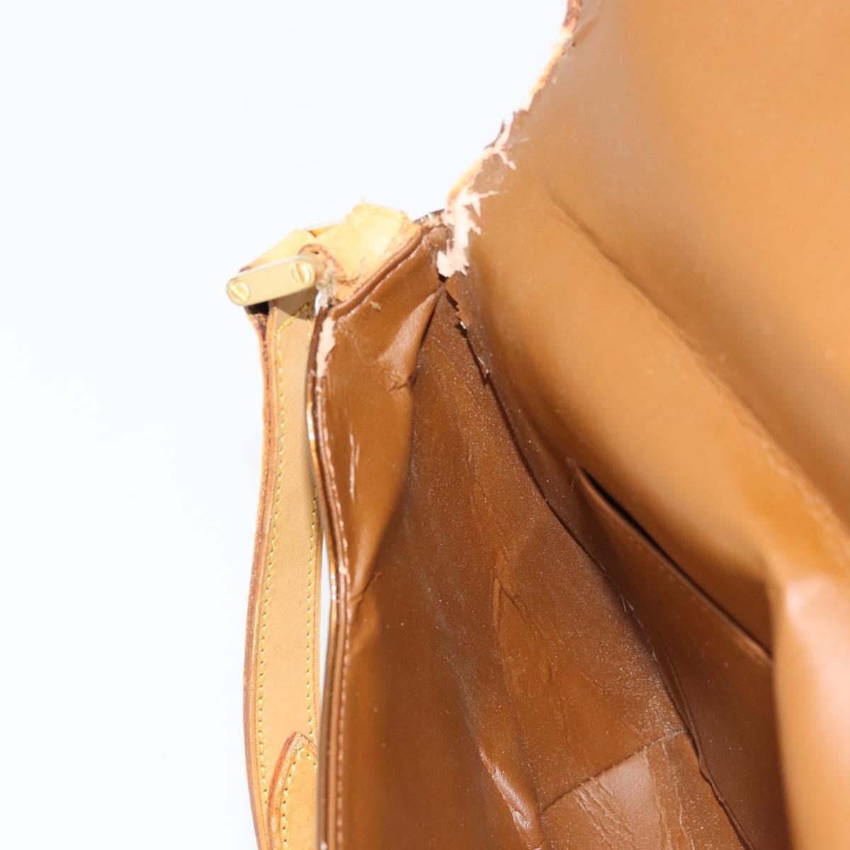 LOUIS VUITTON Monogram Vernis Thompson Street Bag Bronze M91124 LV Auth bs35184