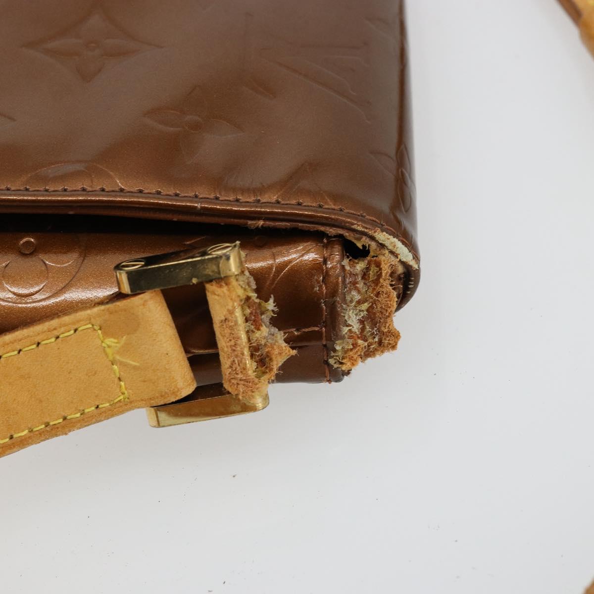 LOUIS VUITTON Monogram Vernis Thompson Street Bag Bronze M91124 LV Auth bs35184