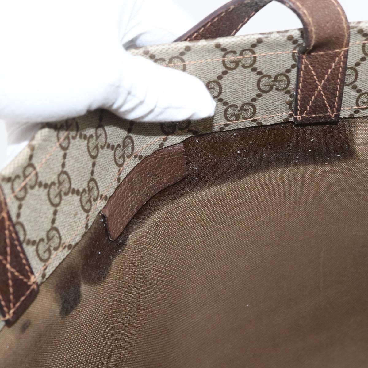 GUCCI GG Supreme Tote Bag PVC Beige 41 02 109 Auth bs35186