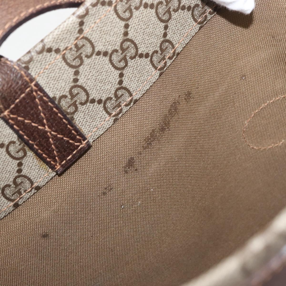 GUCCI GG Supreme Tote Bag PVC Beige 41 02 109 Auth bs35186