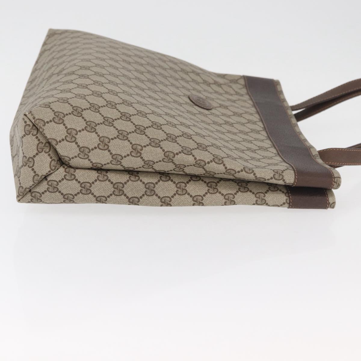 GUCCI GG Supreme Tote Bag PVC Beige 41 02 109 Auth bs35186