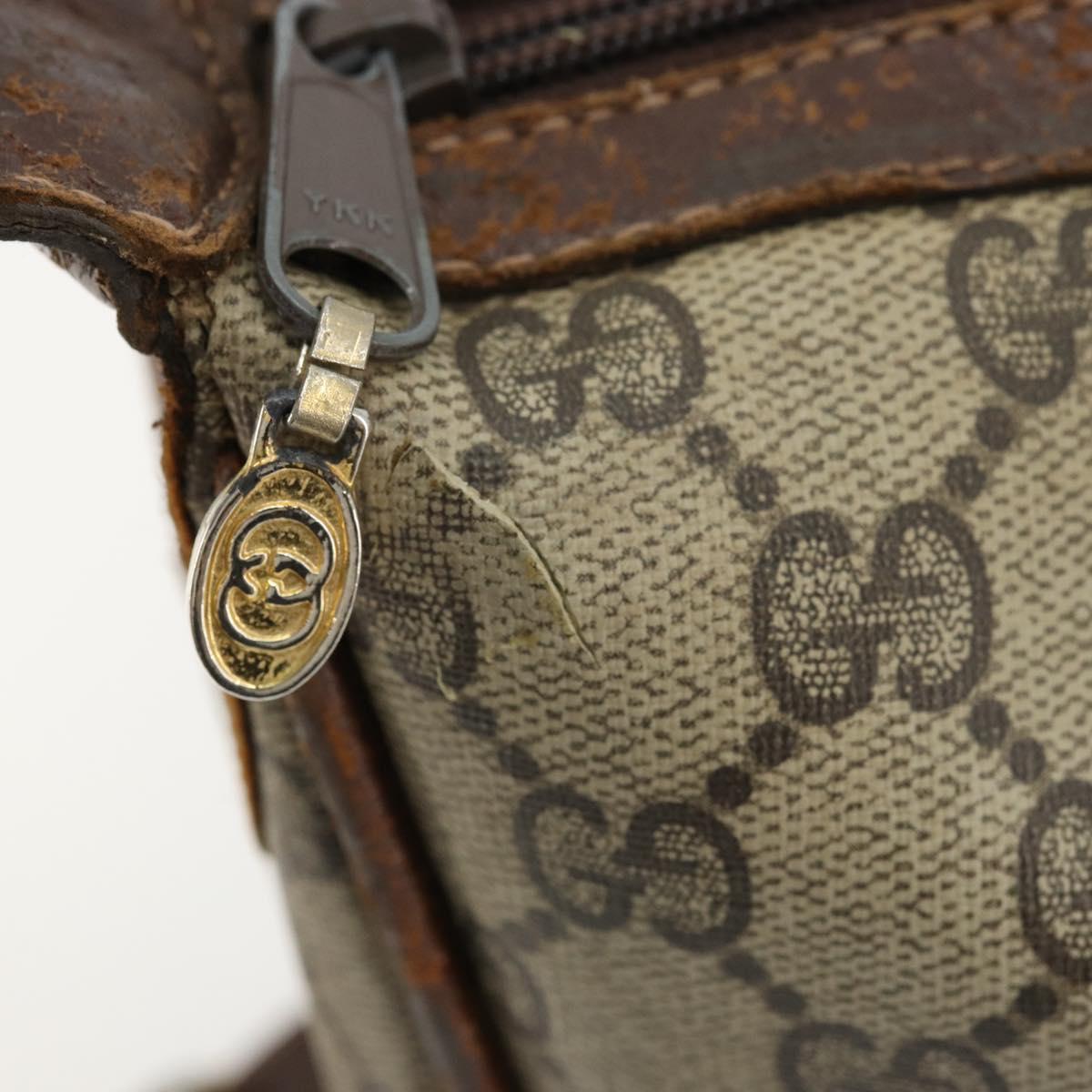 GUCCI GG Supreme Web Sherry Line Shoulder Bag Beige 10 02 008 Auth bs35187