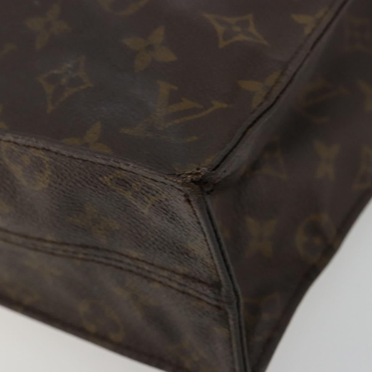 LOUIS VUITTON Monogram Sac Plat Hand Bag M51140 LV Auth bs35196