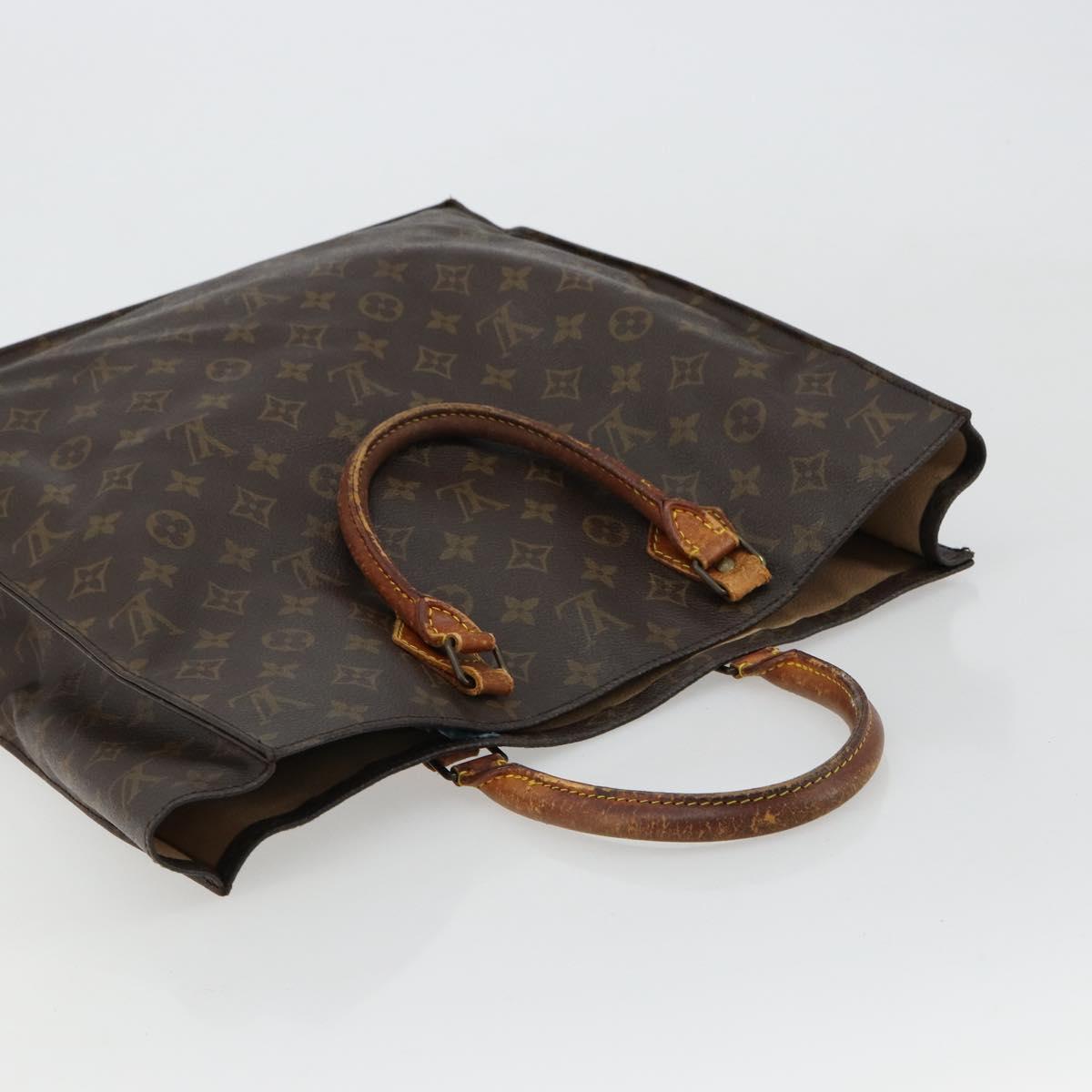 LOUIS VUITTON Monogram Sac Plat Hand Bag M51140 LV Auth bs35196