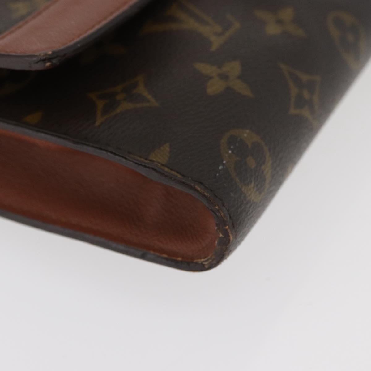LOUIS VUITTON Monogram Porte envelope Clutch Bag M51801 LV Auth bs35197