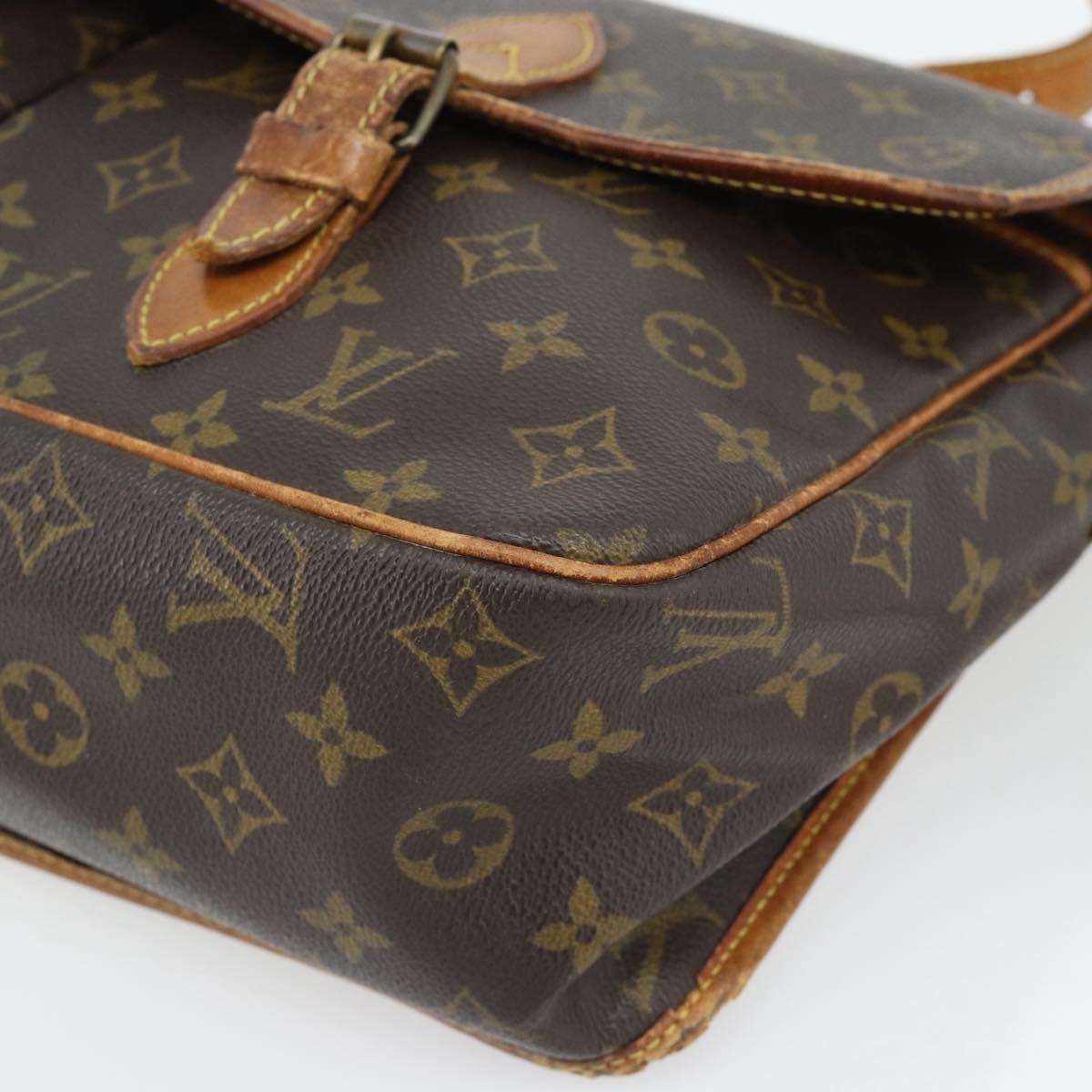 LOUIS VUITTON Monogram Gibeciere GM Shoulder Bag M42246 LV Auth bs35198
