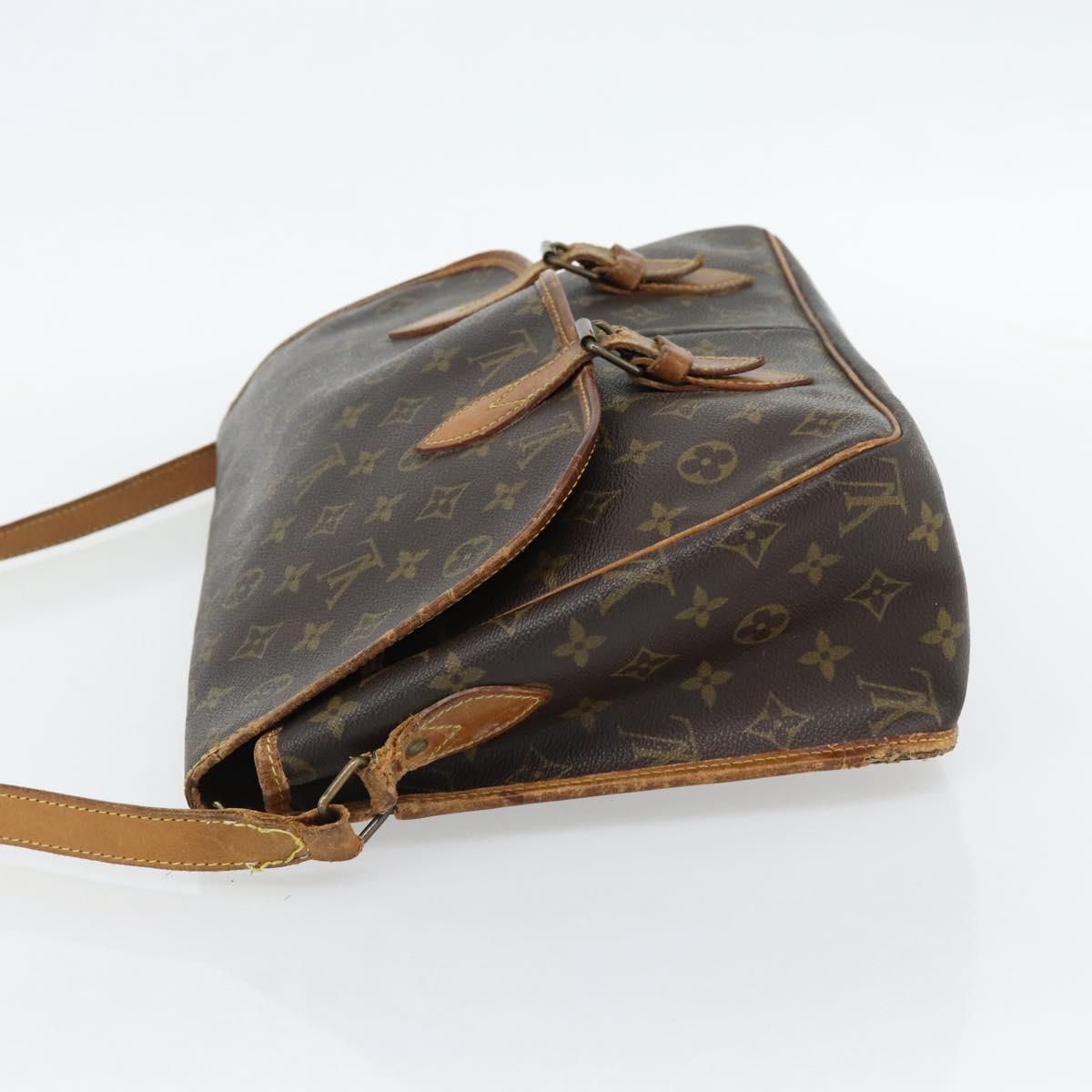 LOUIS VUITTON Monogram Gibeciere GM Shoulder Bag M42246 LV Auth bs35198