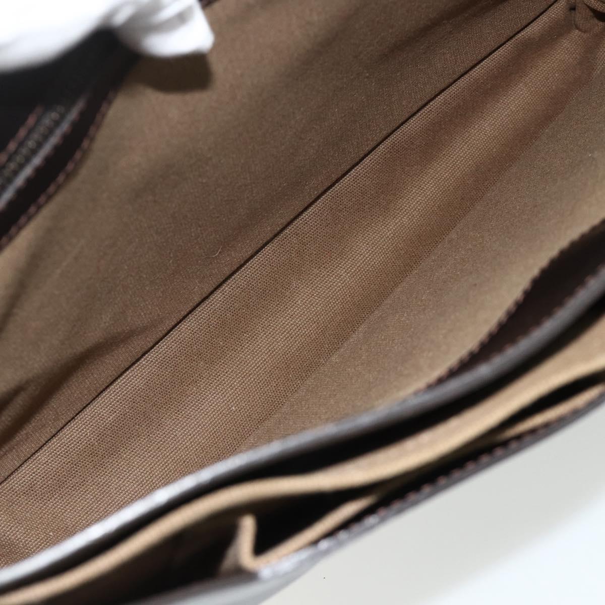LOUIS VUITTON Utah Apash Briefcase Leather Brown M95452 LV Auth bs35204