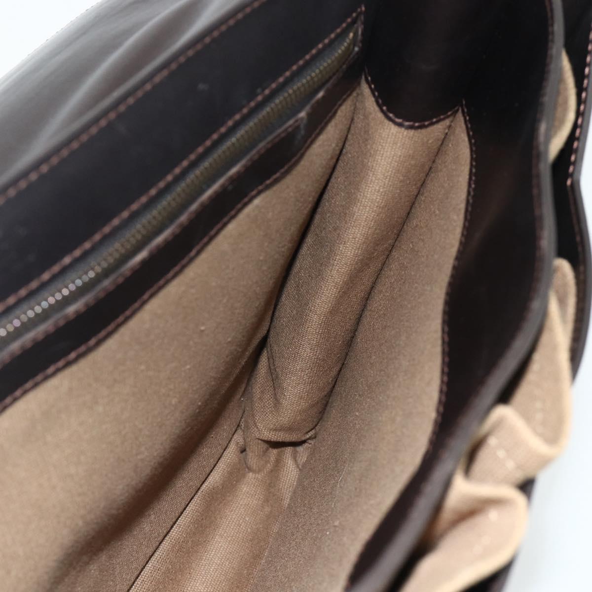 LOUIS VUITTON Utah Apash Briefcase Leather Brown M95452 LV Auth bs35204