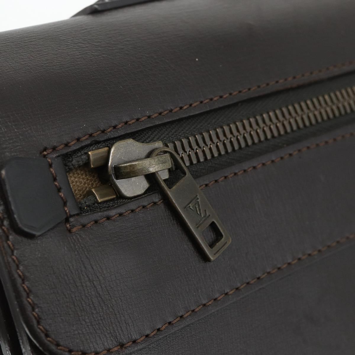LOUIS VUITTON Utah Apash Briefcase Leather Brown M95452 LV Auth bs35204
