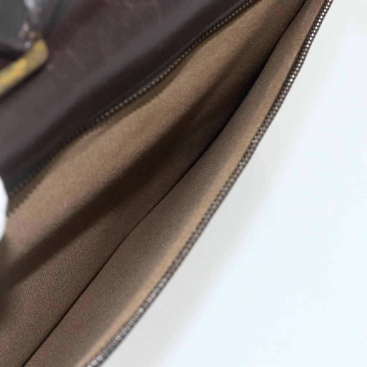 LOUIS VUITTON Utah Apash Briefcase Leather Brown M95452 LV Auth bs35204