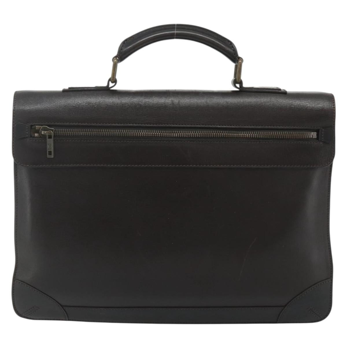 LOUIS VUITTON Utah Apash Briefcase Leather Brown M95452 LV Auth bs35204