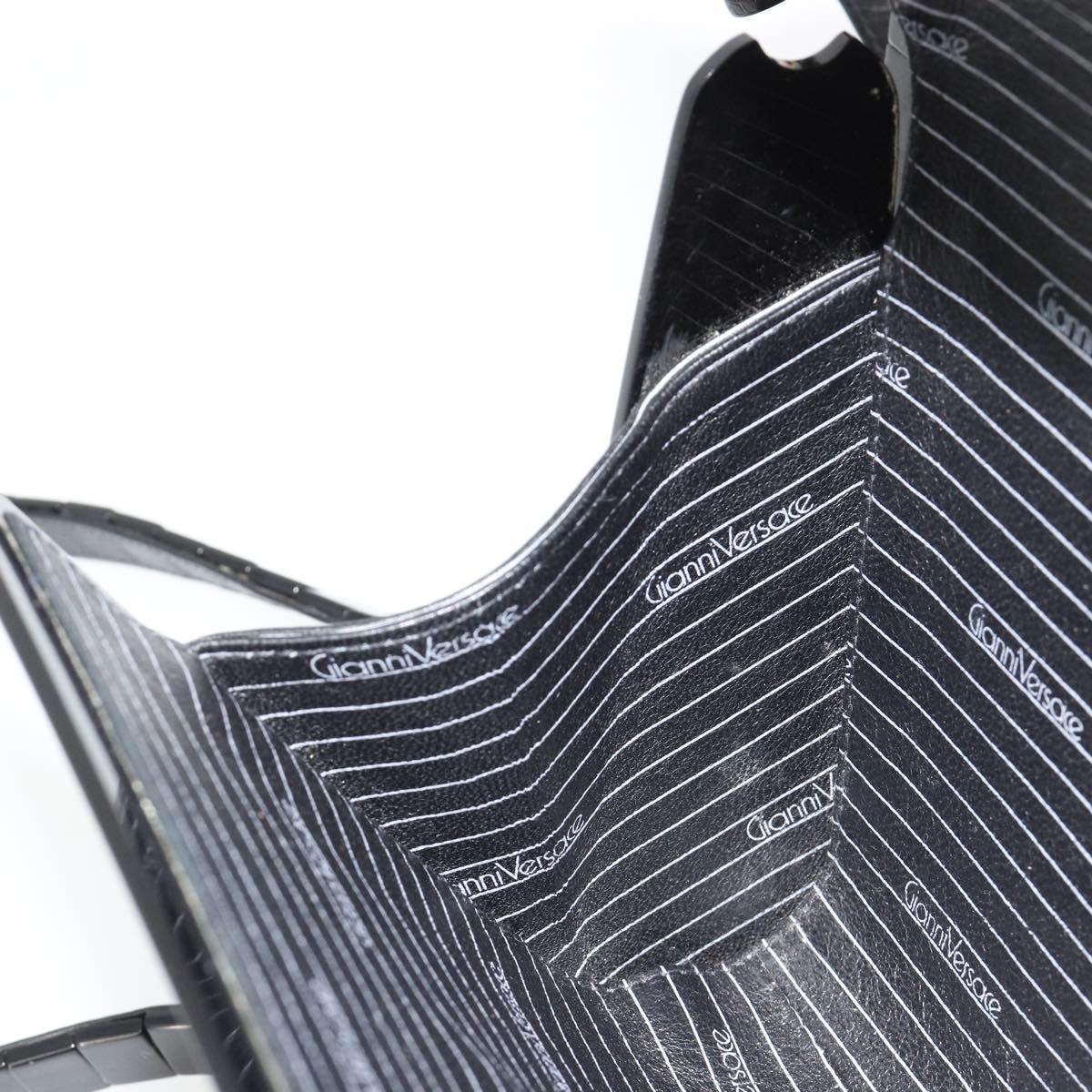 Gianni Versace Shoulder Bag plastic Black Auth bs35208