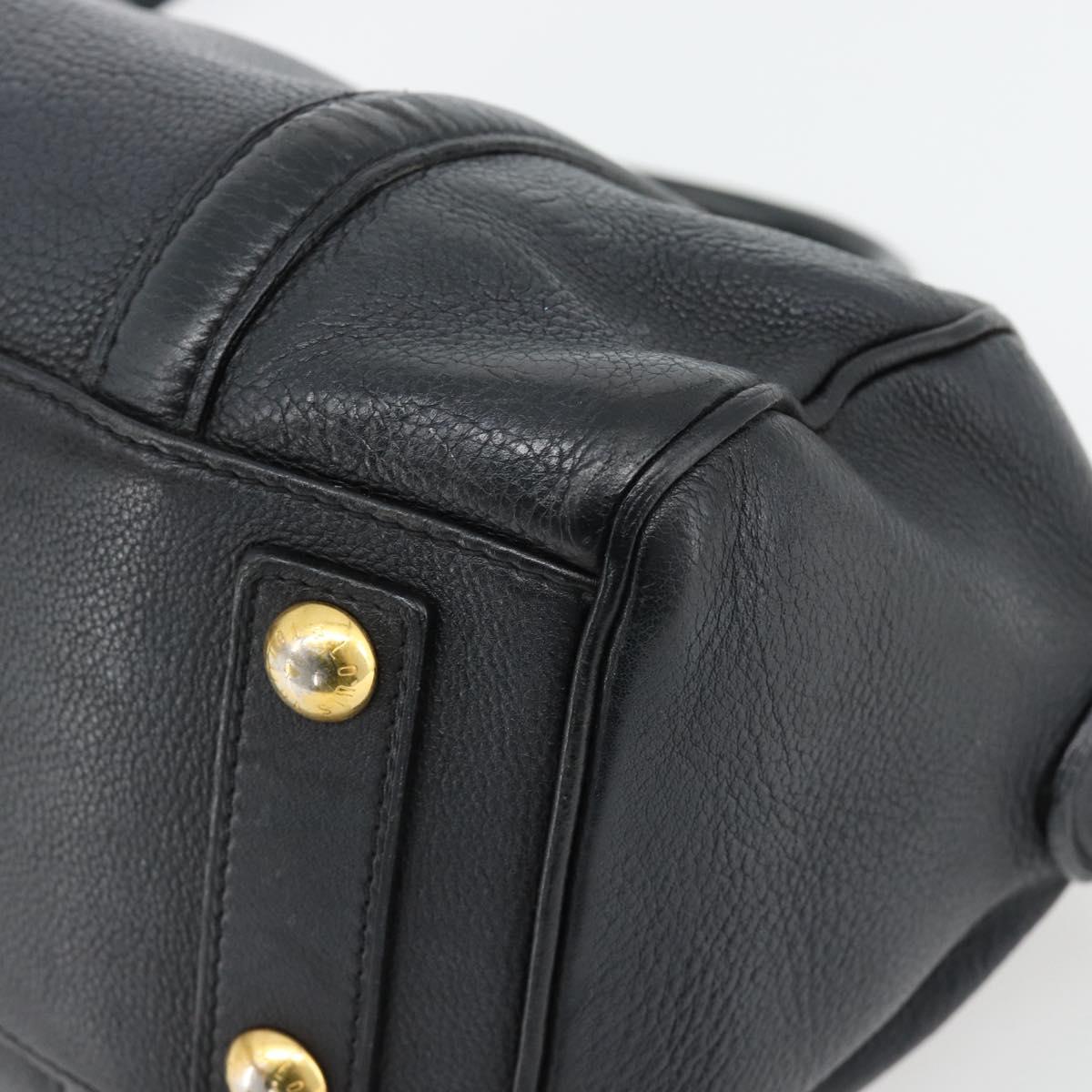 LOUIS VUITTON SC Bag PM Shoulder Bag Leather 2way Black M94694 LV Auth bs35210