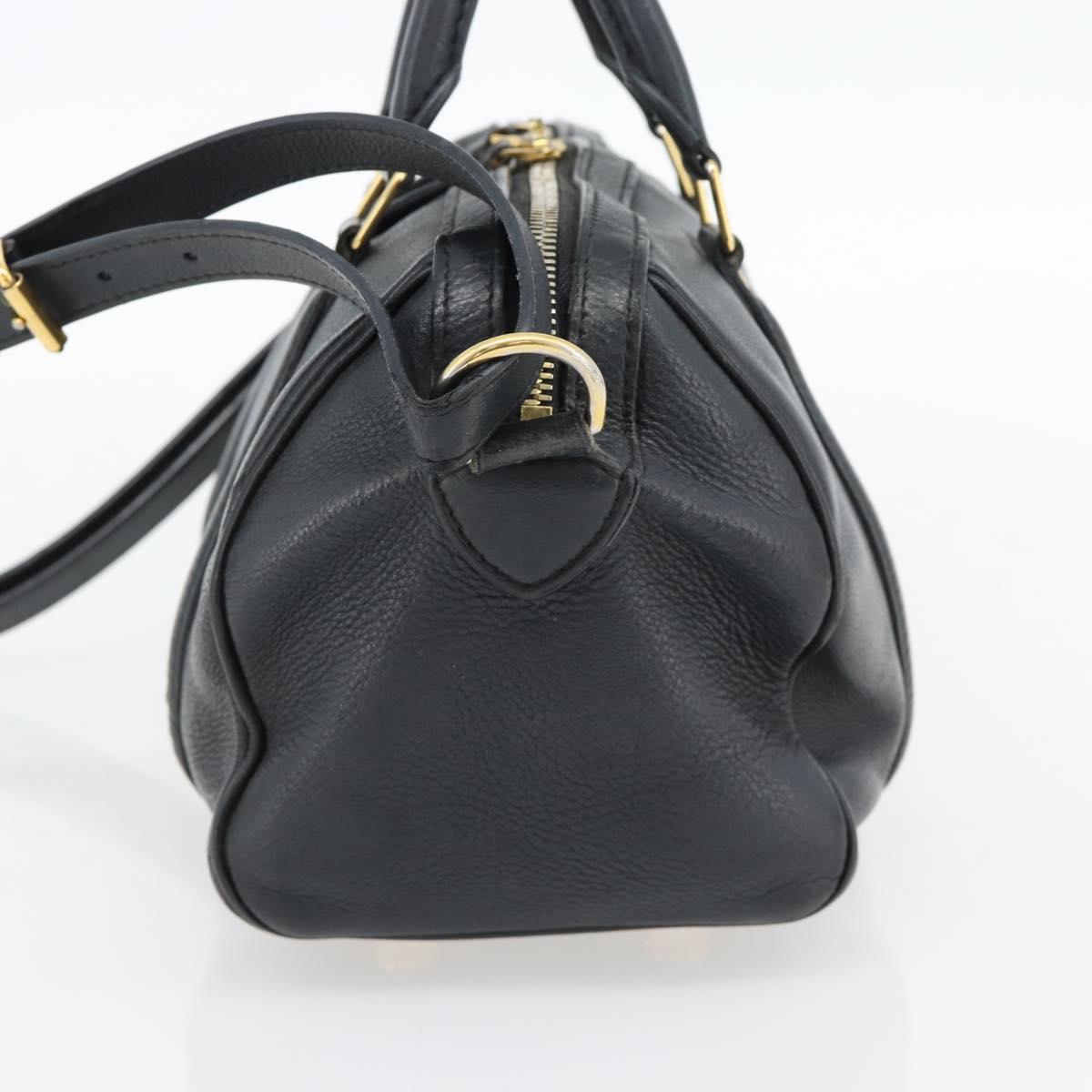 LOUIS VUITTON SC Bag PM Shoulder Bag Leather 2way Black M94694 LV Auth bs35210
