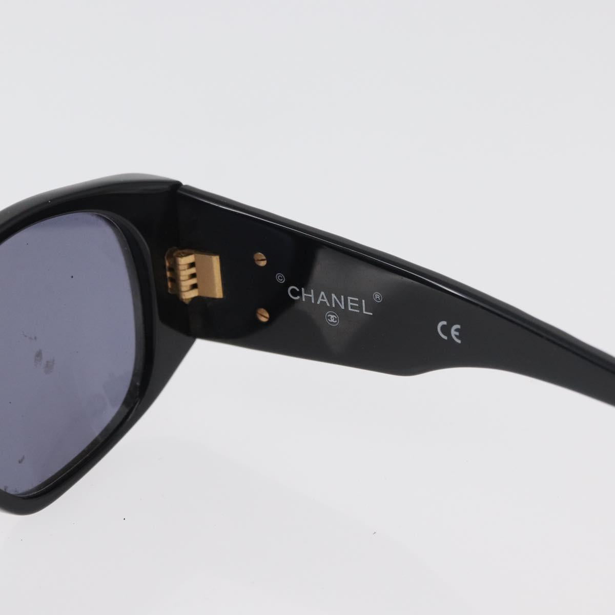 CHANEL Sunglasses plastic 2 Set Black CC Auth bs35217