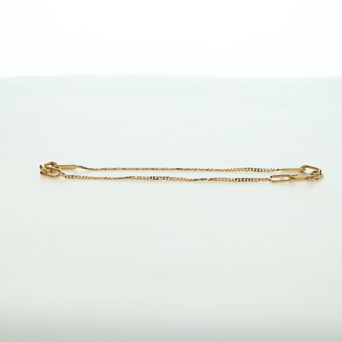 LOUIS VUITTON Chain Collier Signature Necklace metal Gold M00324 Auth bs35219M