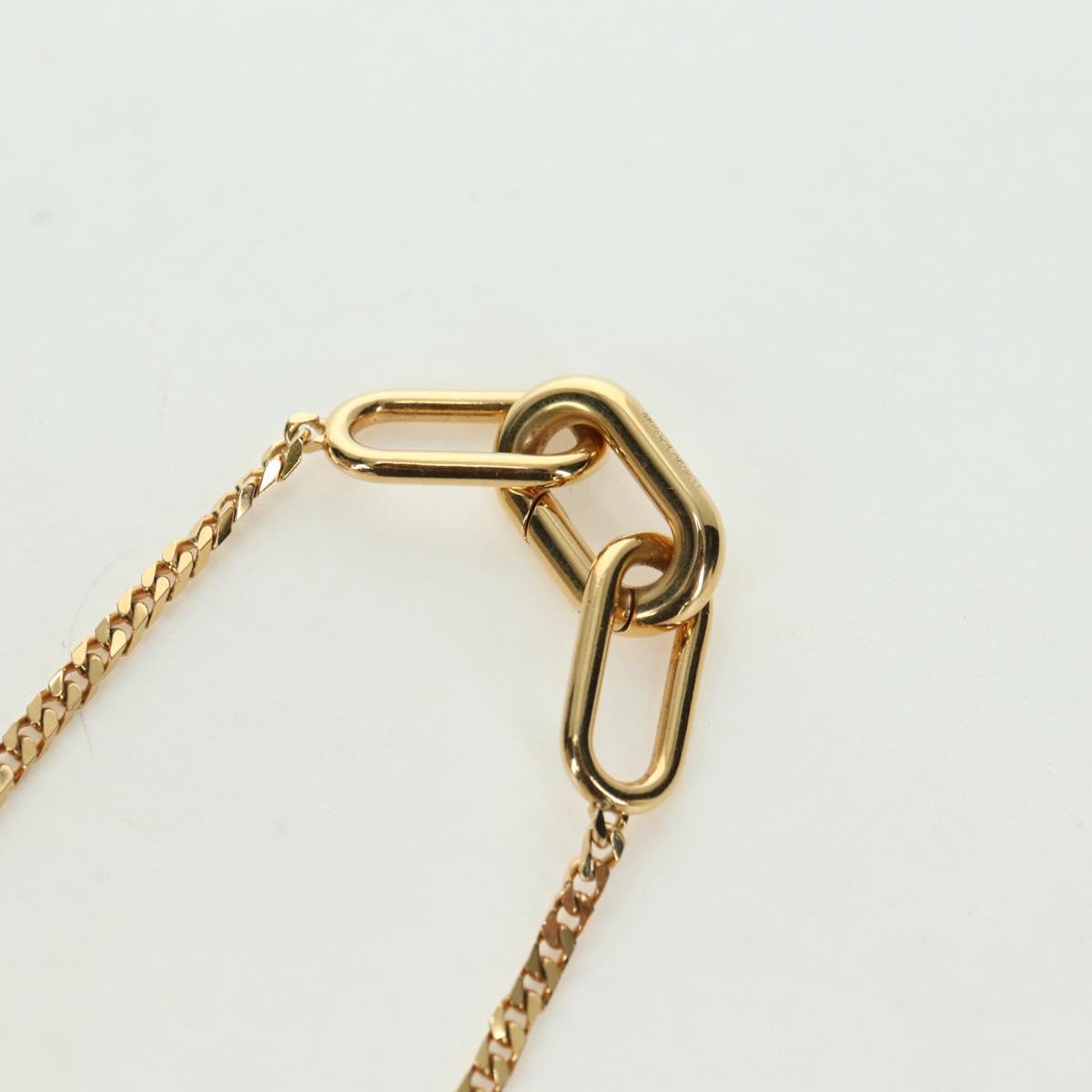 LOUIS VUITTON Chain Collier Signature Necklace metal Gold M00324 Auth bs35219M