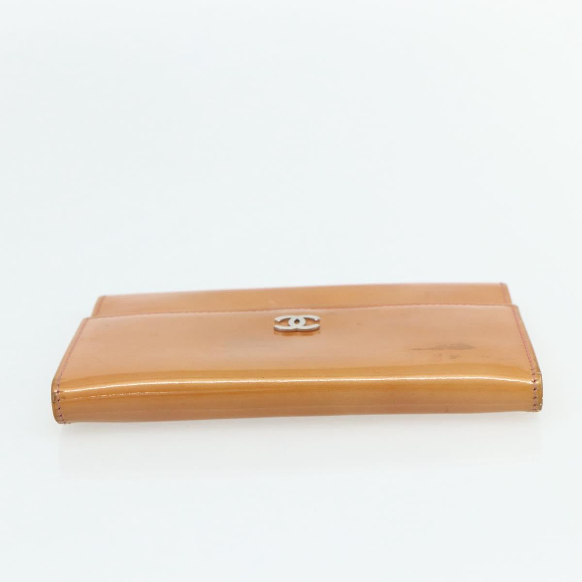 CHANEL Wallet Leather 4 Set Orange Pink black CC Auth bs35220