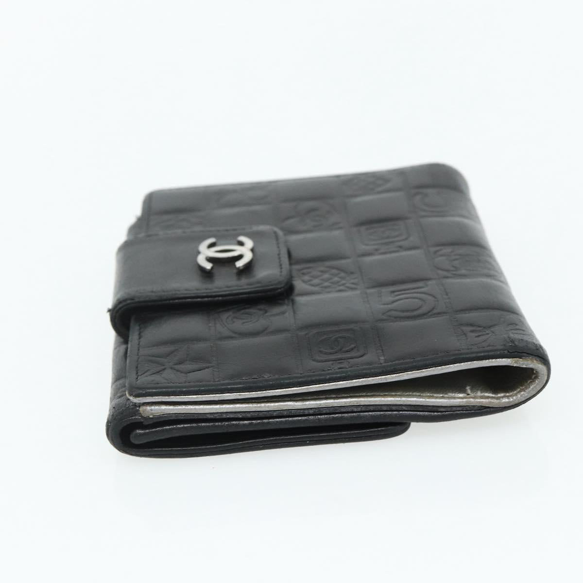 CHANEL Wallet Leather 4 Set Orange Pink black CC Auth bs35220