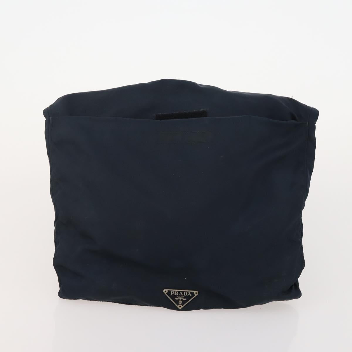 PRADA Shoulder Bag Nylon Leather 5 Set Black Navy Brown Auth bs35225