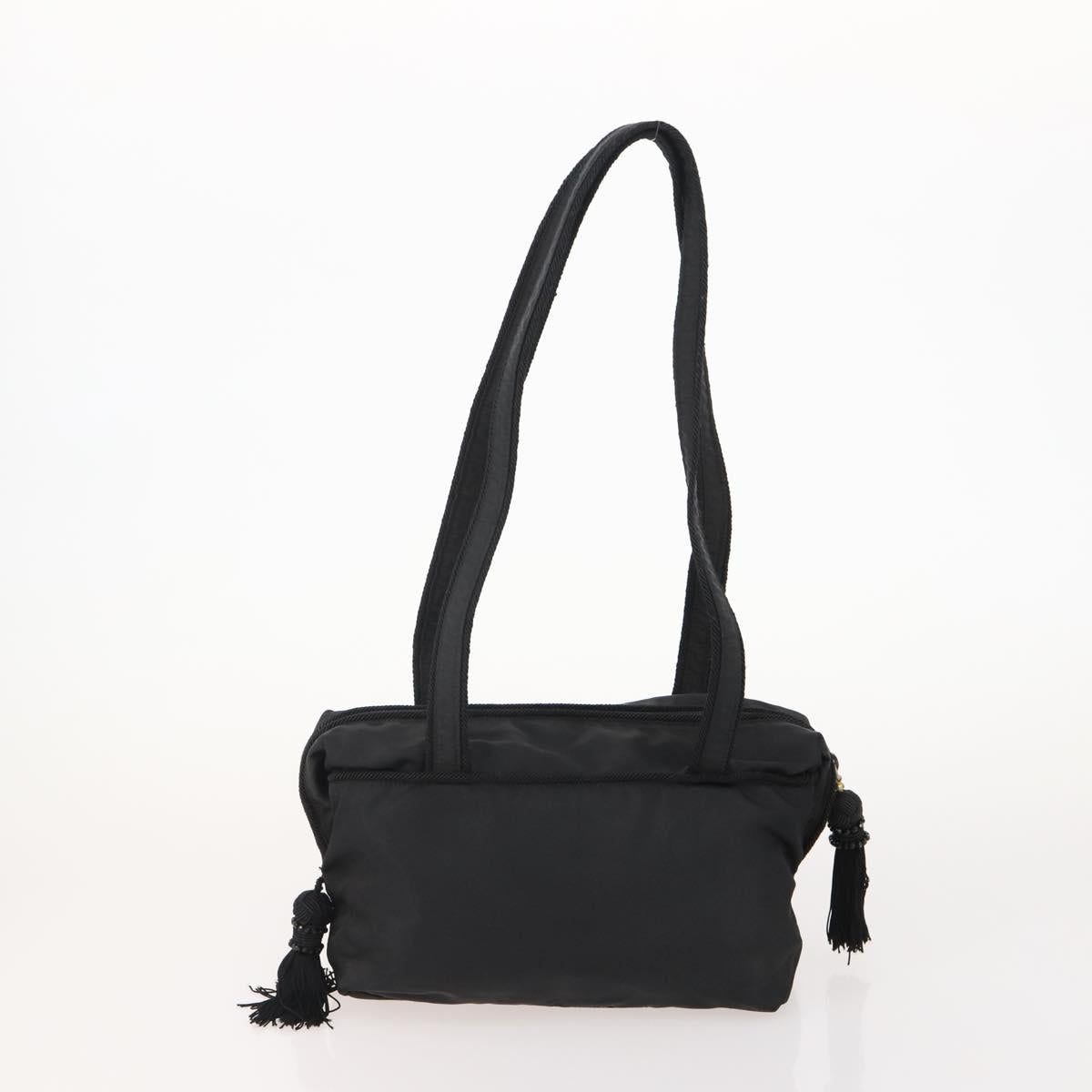 PRADA Shoulder Bag Nylon Leather 5 Set Black Navy Brown Auth bs35225