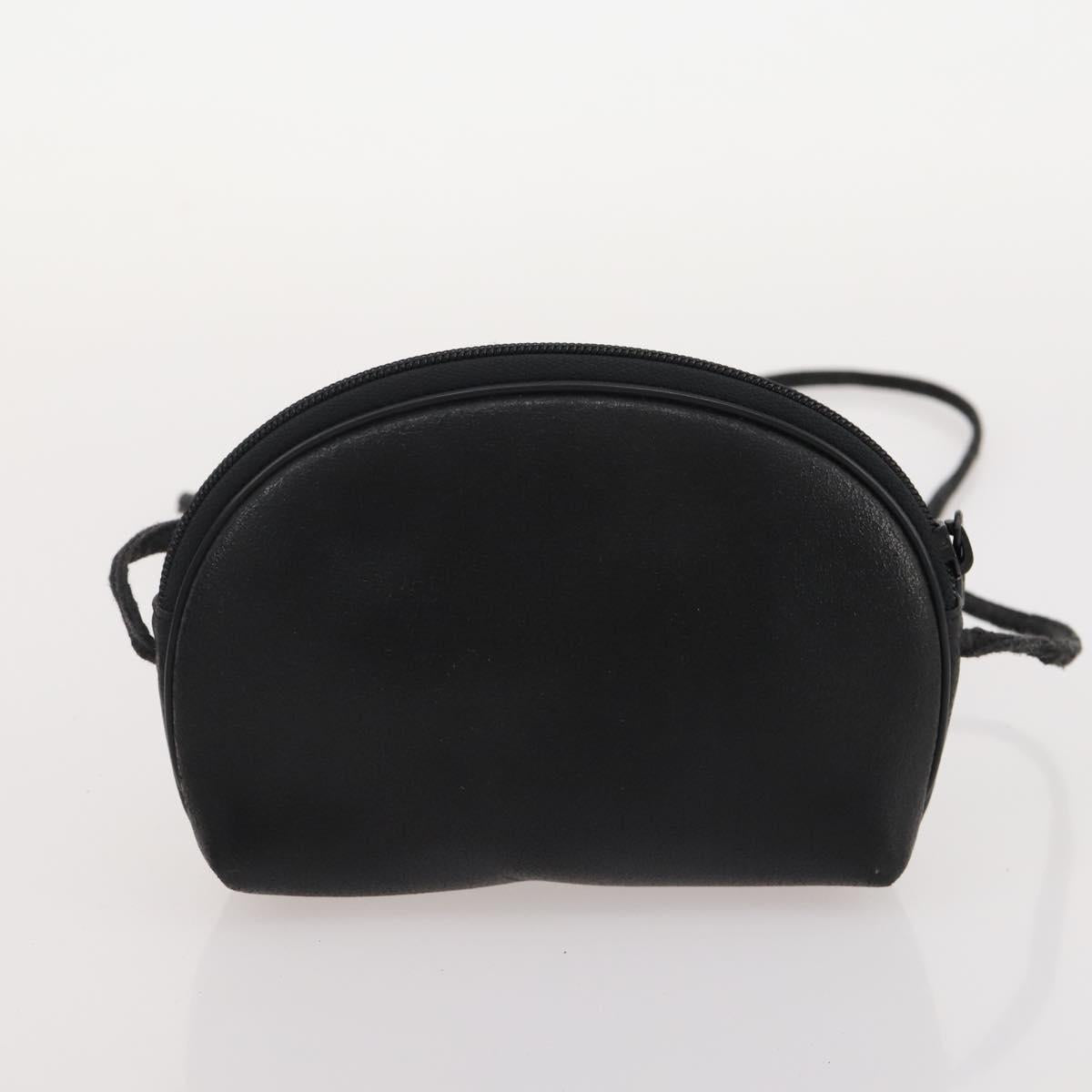 GIVENCHY Barry Shoulder Bag Leather 4 Set Black Gold Silver Auth bs35228