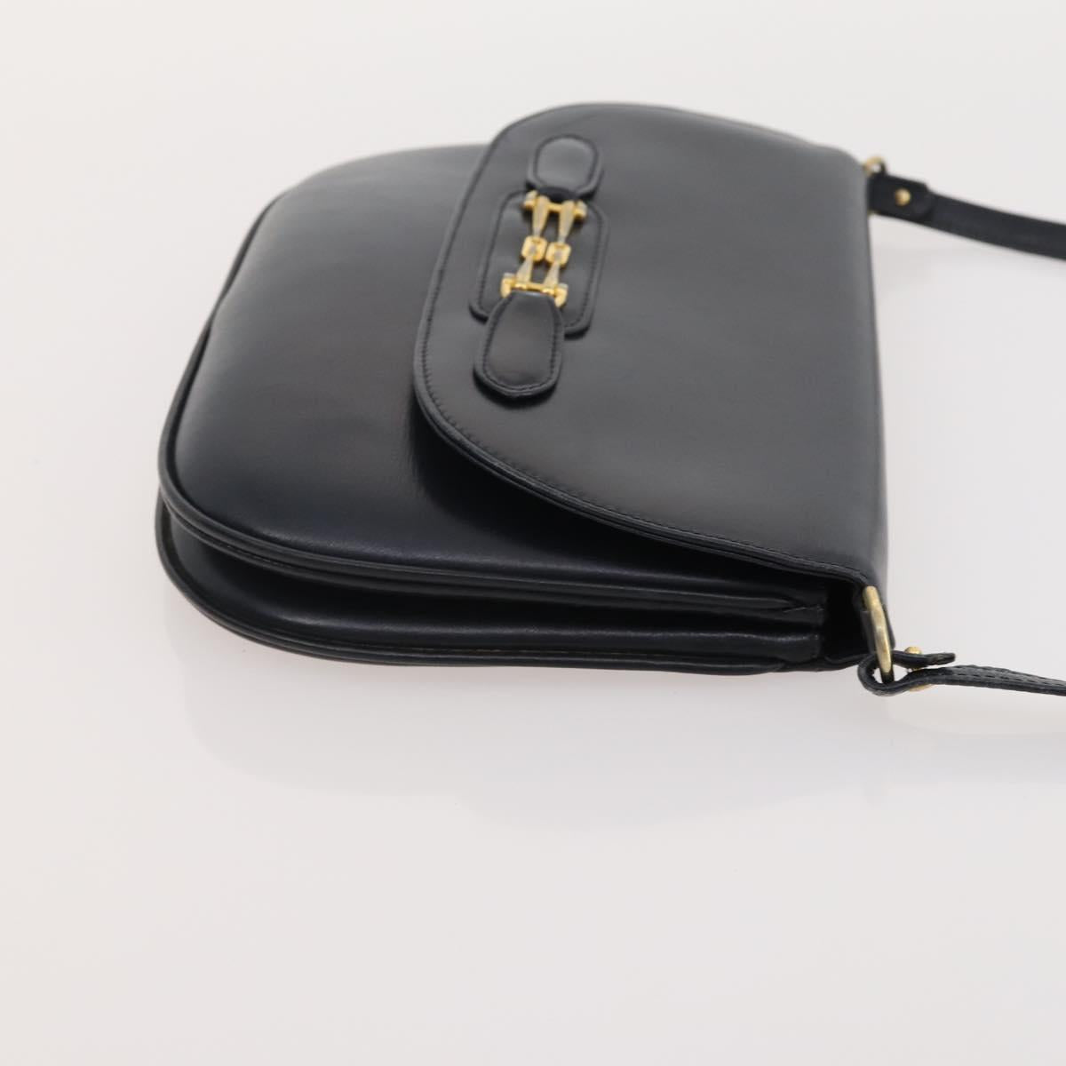 GIVENCHY Barry Shoulder Bag Leather 4 Set Black Gold Silver Auth bs35228