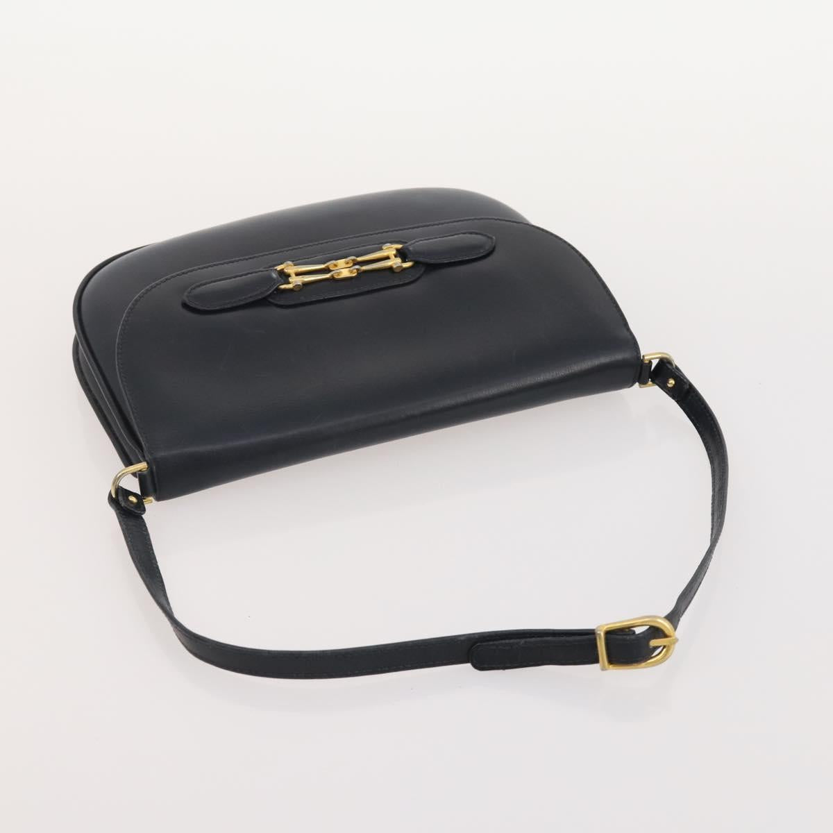 GIVENCHY Barry Shoulder Bag Leather 4 Set Black Gold Silver Auth bs35228