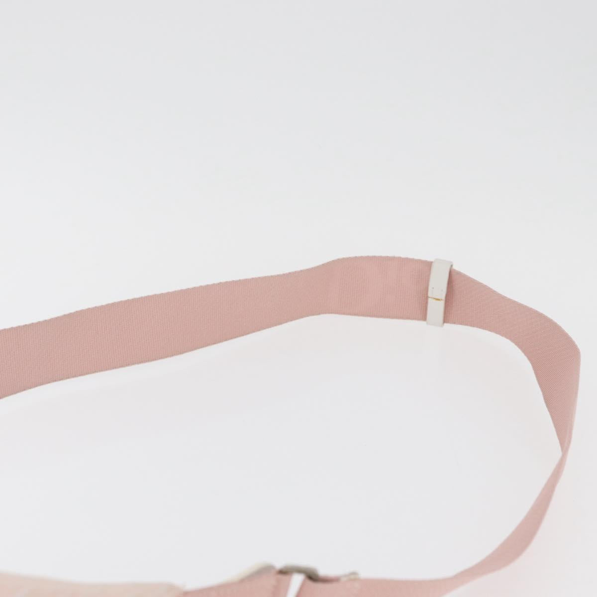 Christian Dior Trotter Canvas Shoulder Bag Pink Silver Auth bs35231
