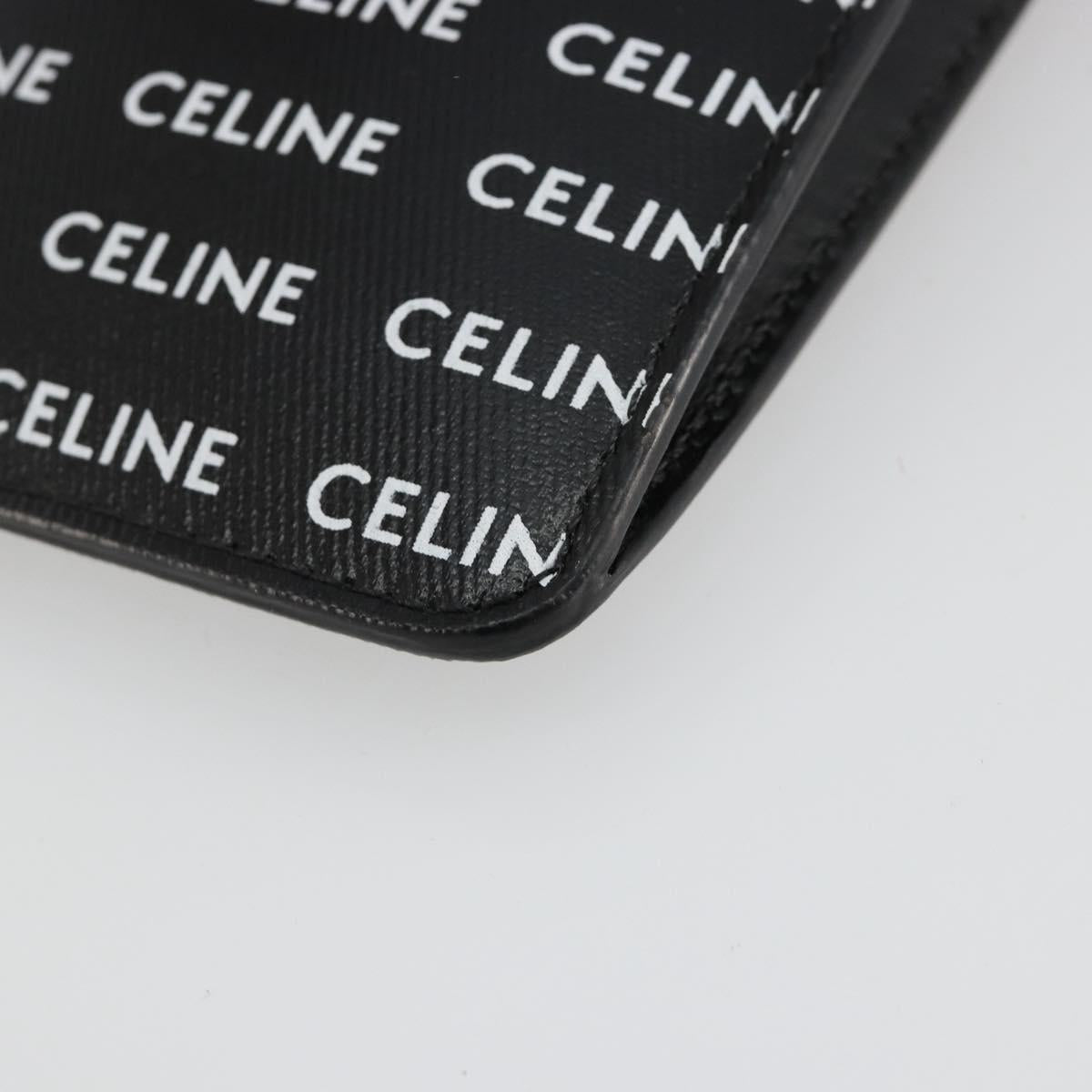 CELINE Shoulder Bag PVC Leather Black Auth bs35232A