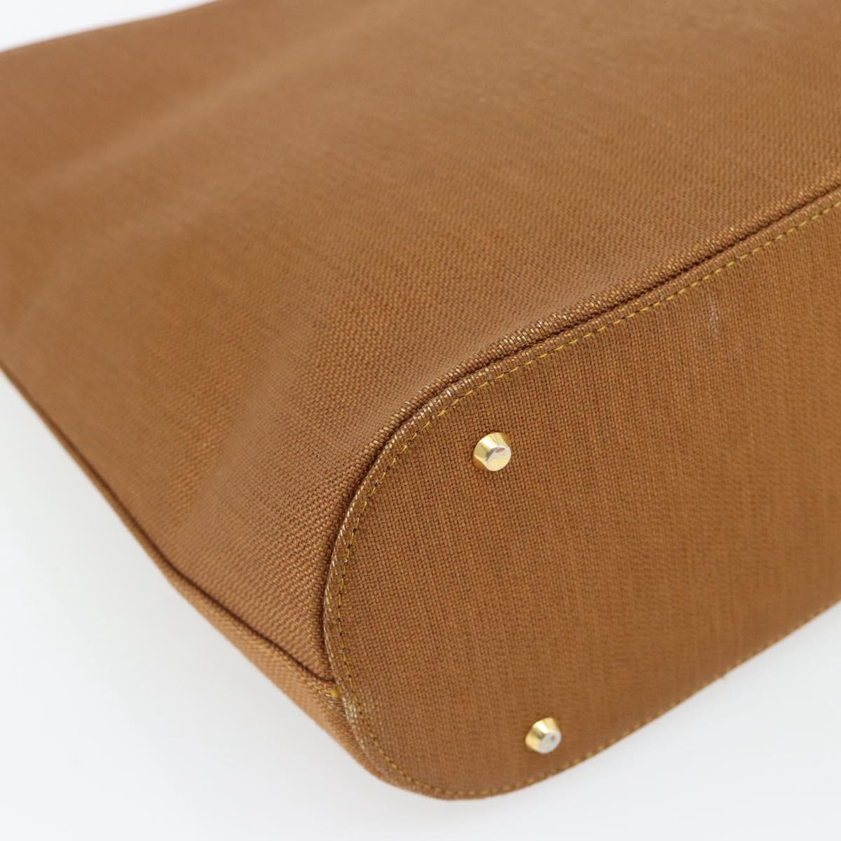 GIVENCHY Shoulder Bag Canvas Bronze Gold Auth bs35236