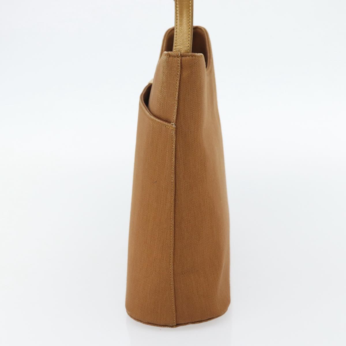 GIVENCHY Shoulder Bag Canvas Bronze Gold Auth bs35236