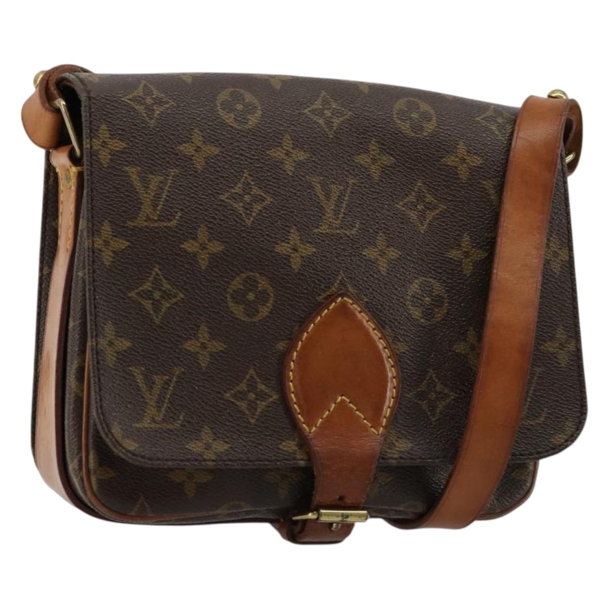 LOUIS VUITTON Monogram Cartouchiere MM Shoulder Bag M51253 LV Auth bs35264