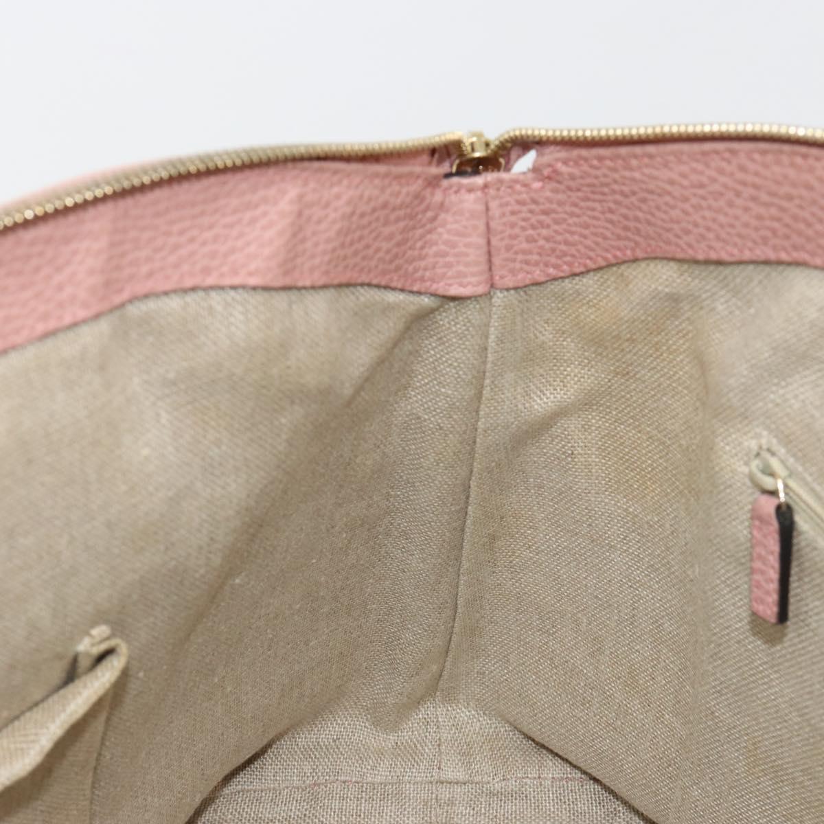GUCCI Hand Bag Leather 2way Pink Gold 449651 Auth bs35273A