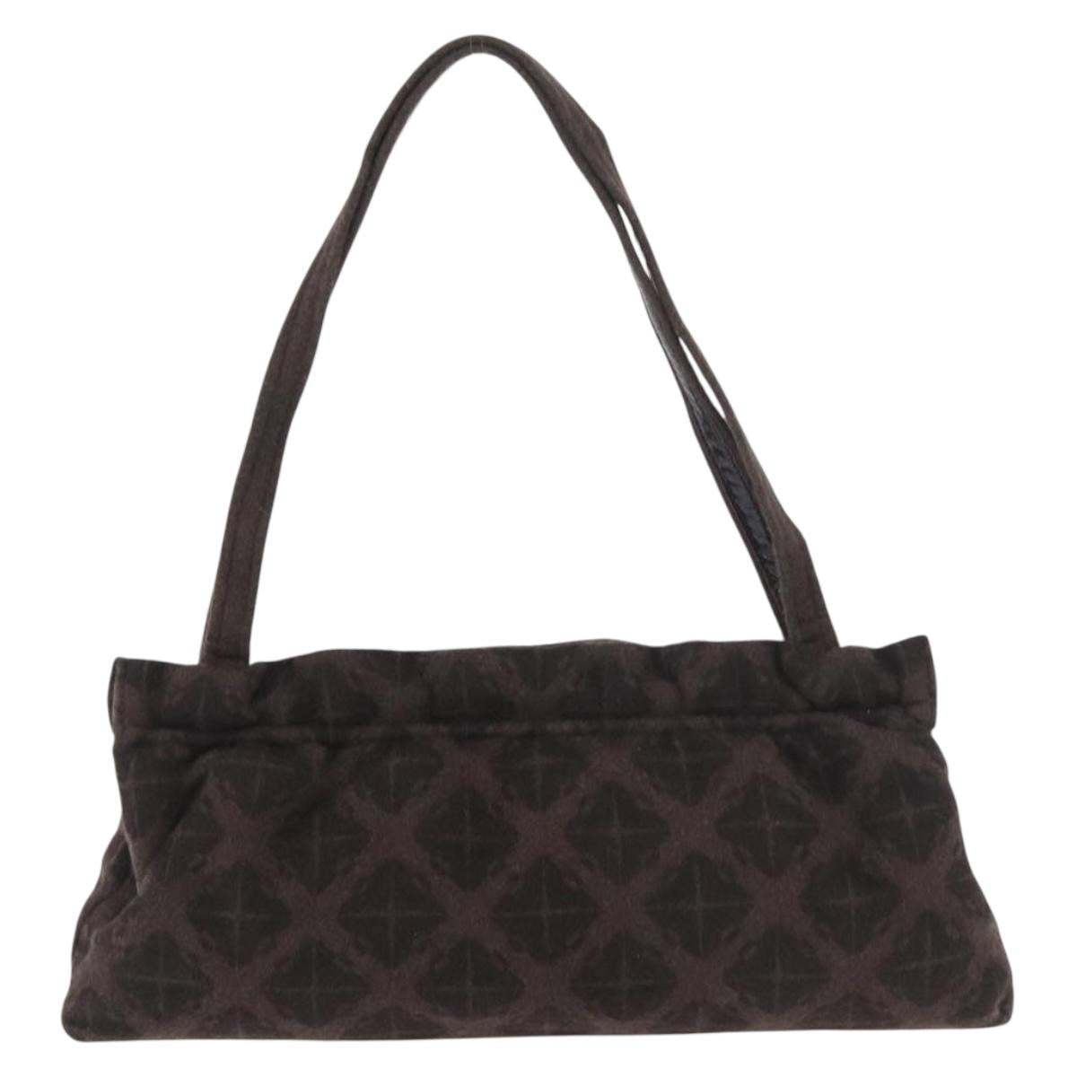BOTTEGA VENETA Shoulder Bag Cotton Brown Auth bs35278