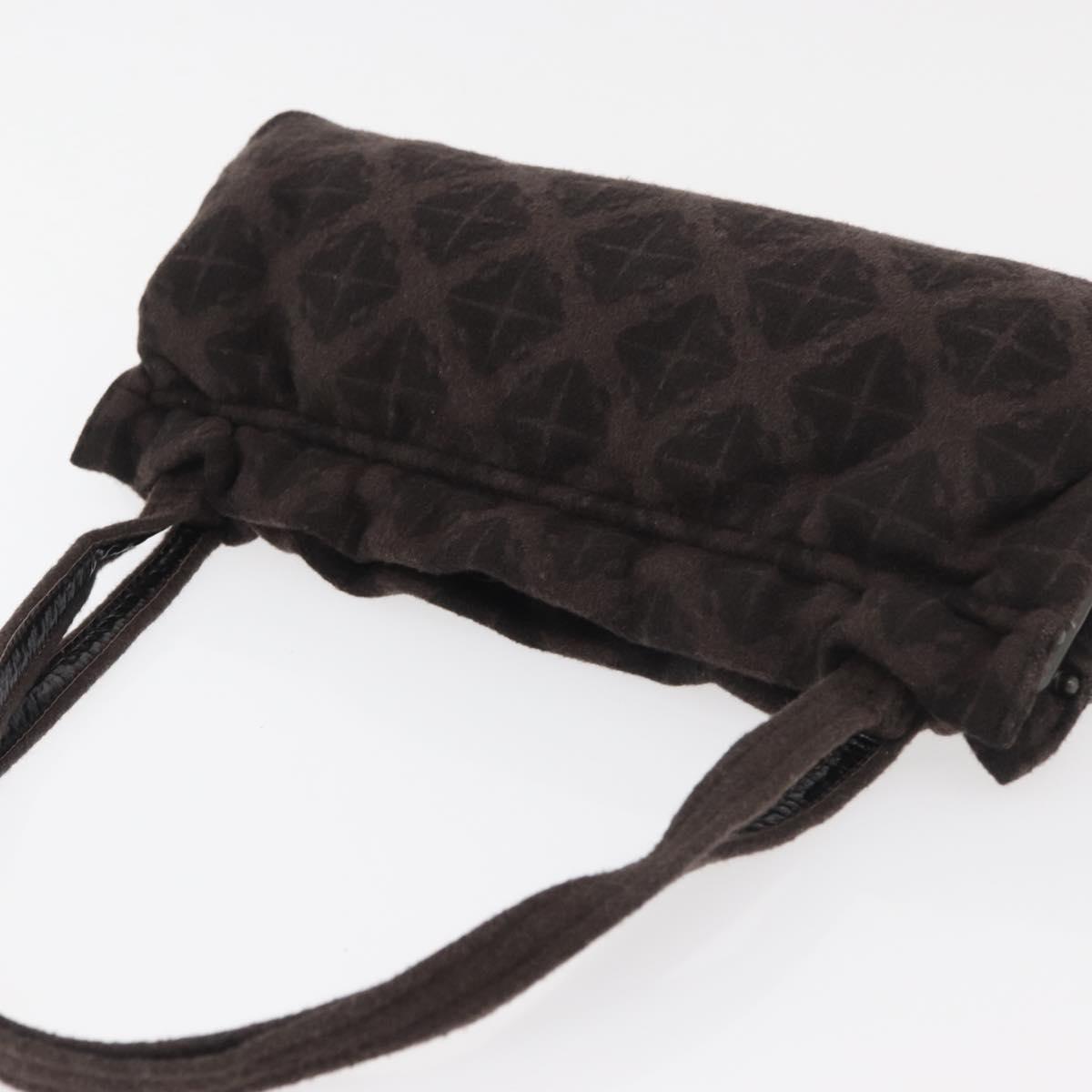 BOTTEGA VENETA Shoulder Bag Cotton Brown Auth bs35278