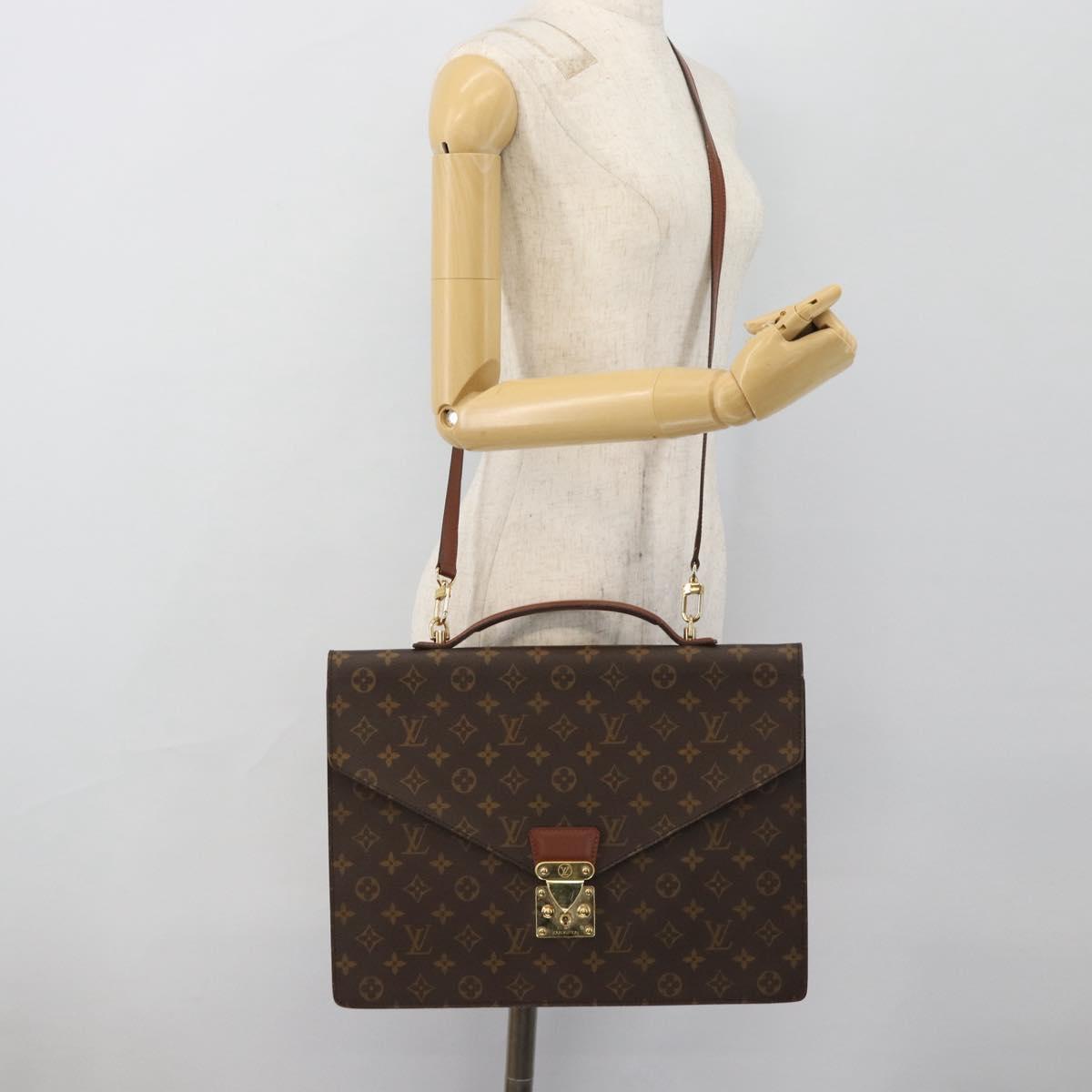 LOUIS VUITTON Monogram Porte Documents Bandouliere Bag M53338 LV Auth bs35313
