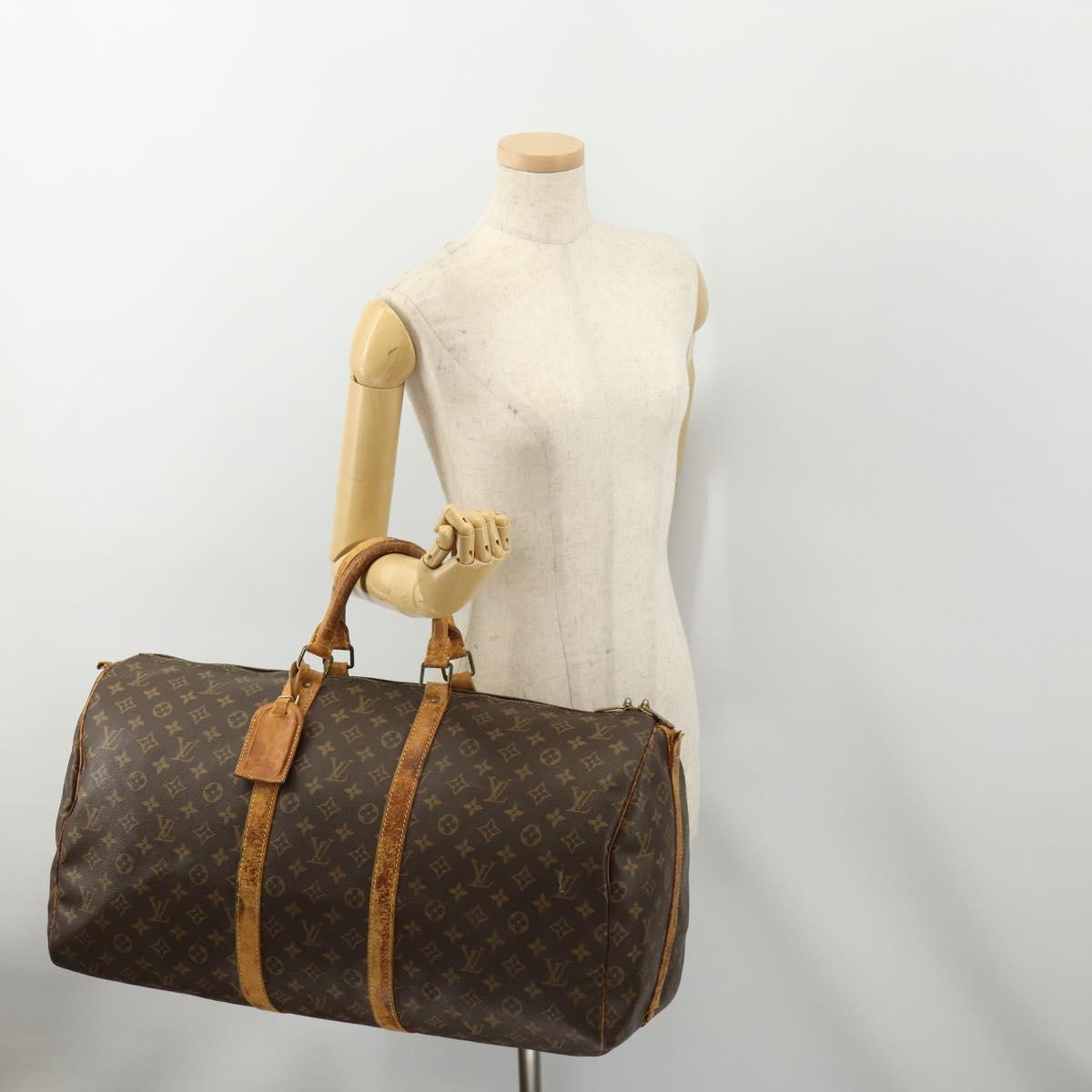 LOUIS VUITTON Monogram Keepall Bandouliere55 Boston Bag M41414 LV Auth bs35314